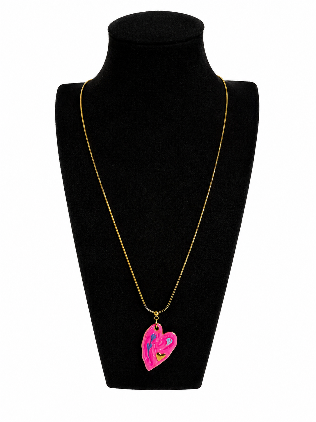 Ketting 80 cm met een hart