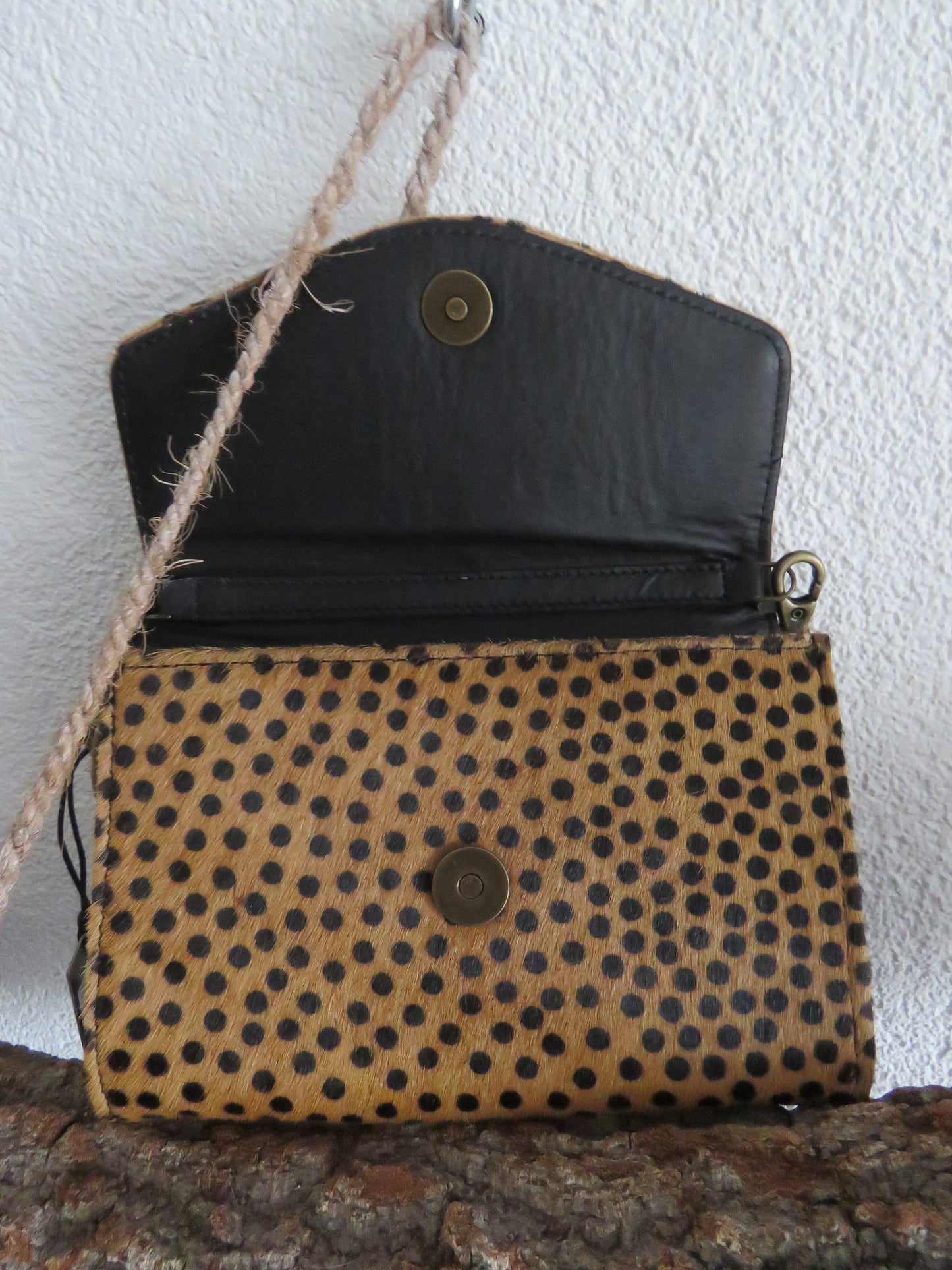 schoudertasje/portemonnee van leer (Myra bag)