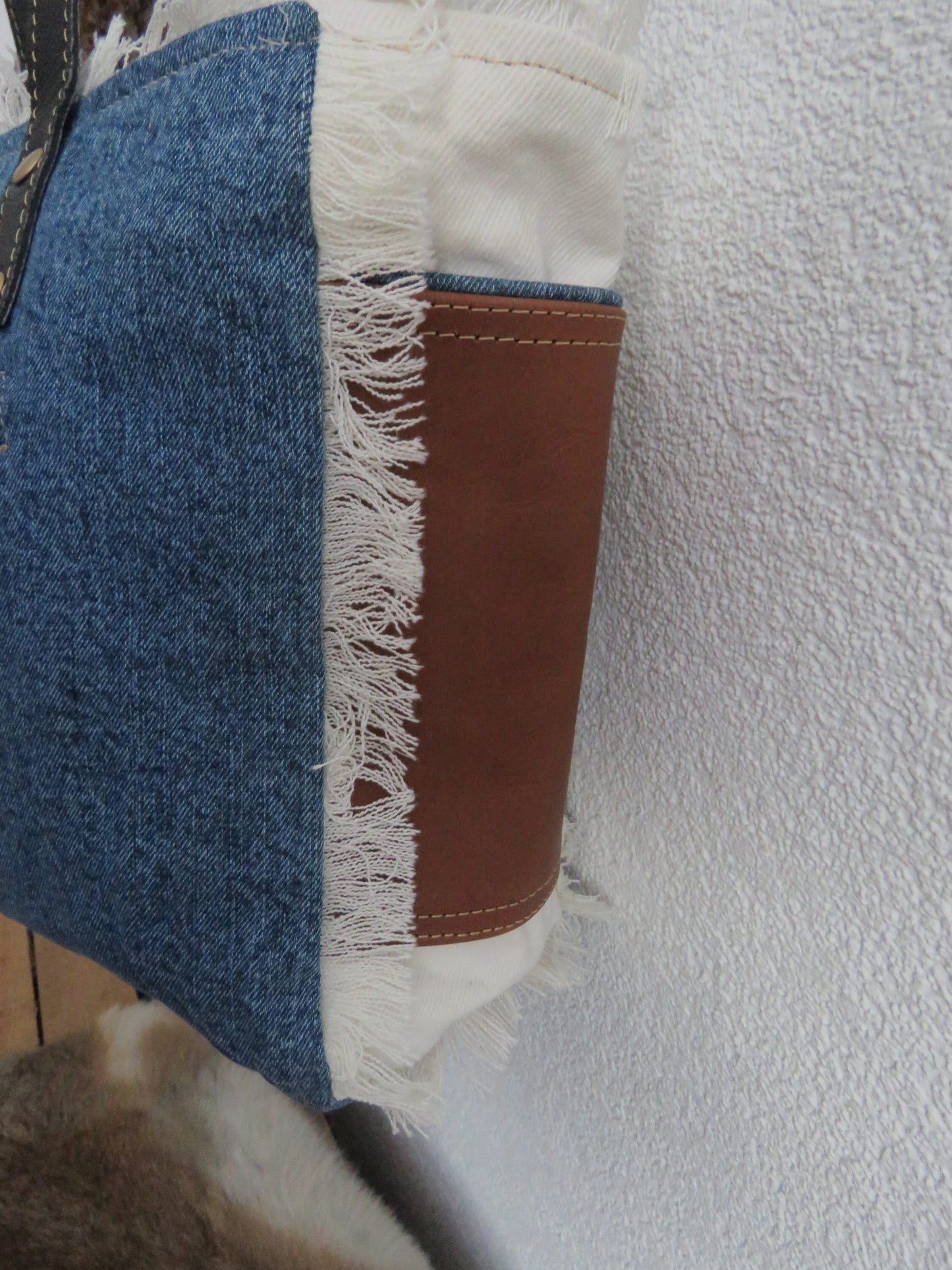 schoudertas van Myra Bag (canvas/spijkerstof/leer)