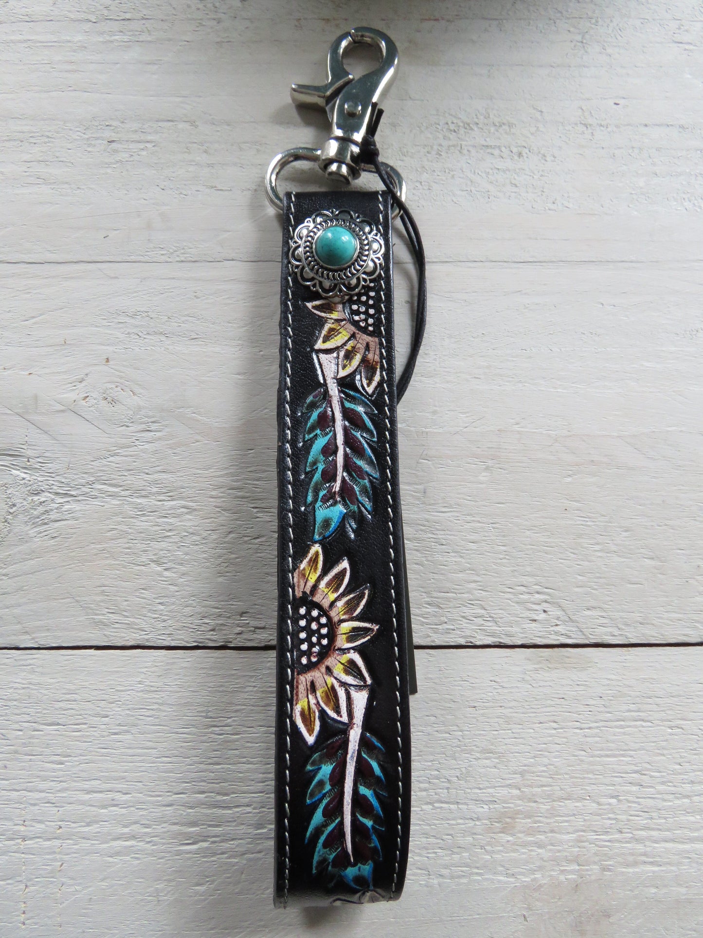 sleutel-/tashanger bohemian style (leer)