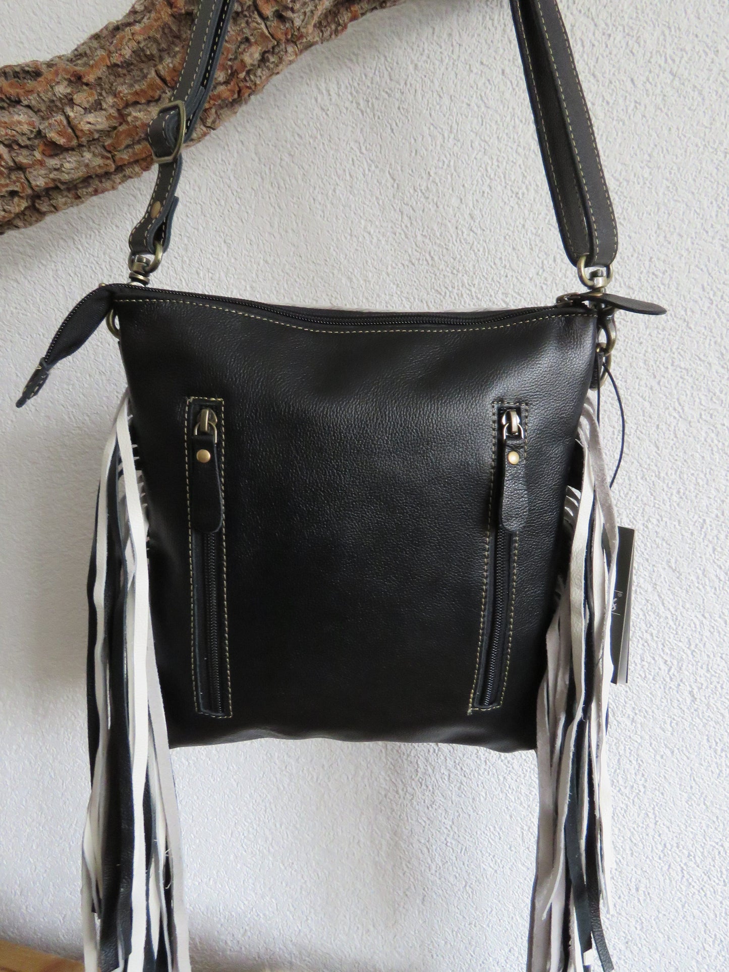 hand/schoudertas van Myra Bag (leer)