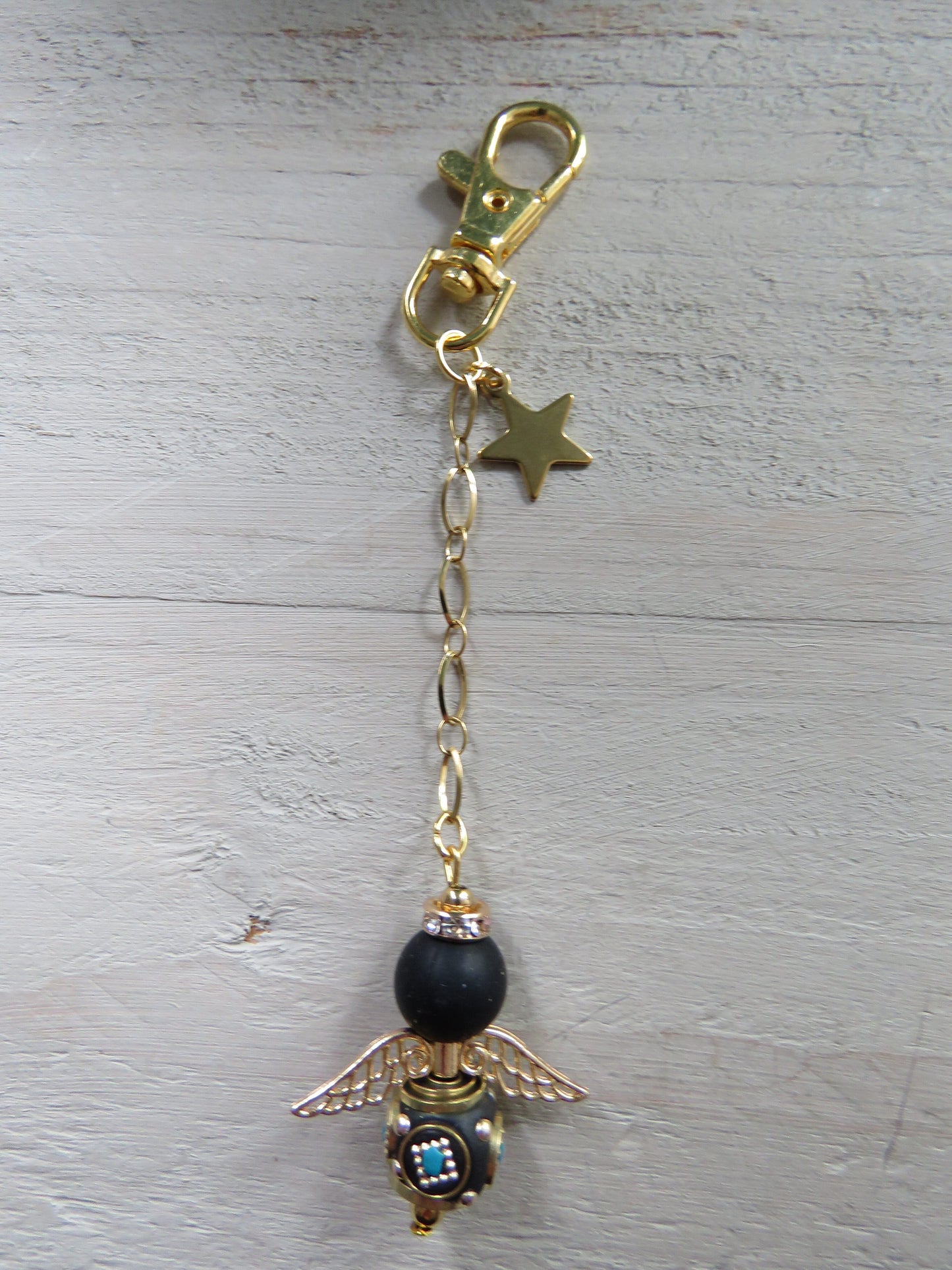 Sleutelhanger/tashanger (geluksengeltje/wensengeltje)