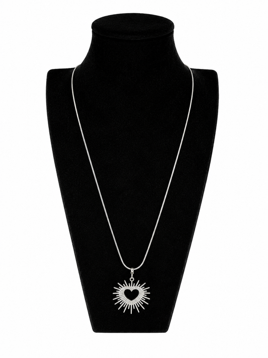 Ketting 60 cm met een hartje
