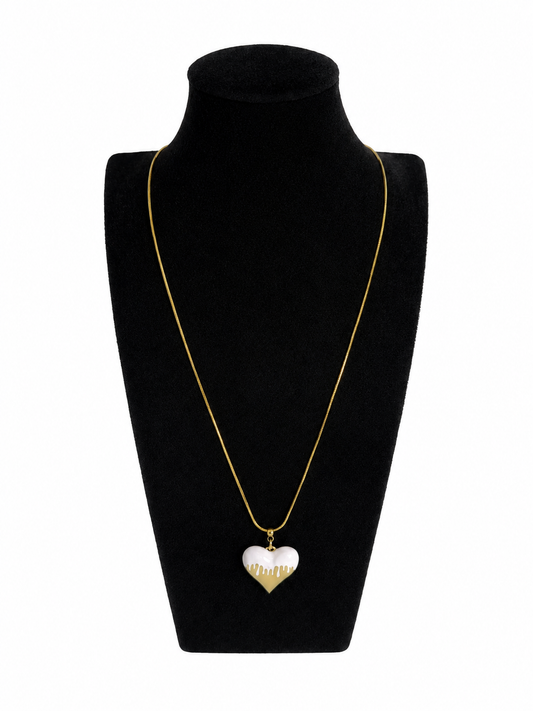 Ketting 80 cm met een hartje