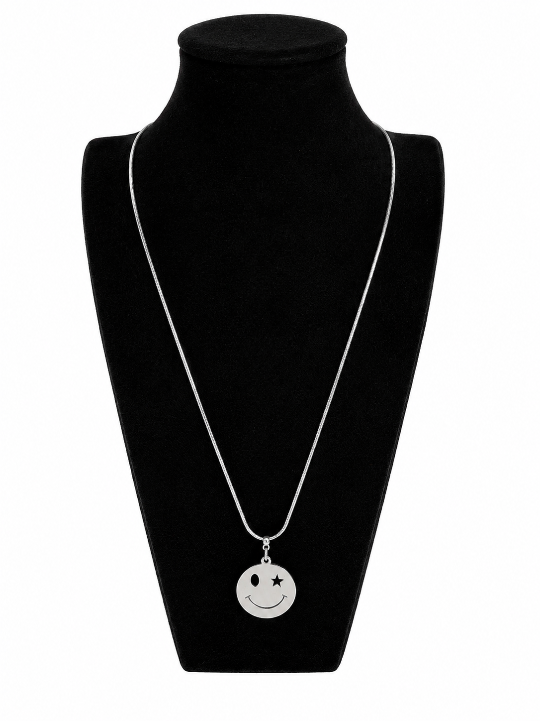 Ketting 80 cm met een zilveren smiley