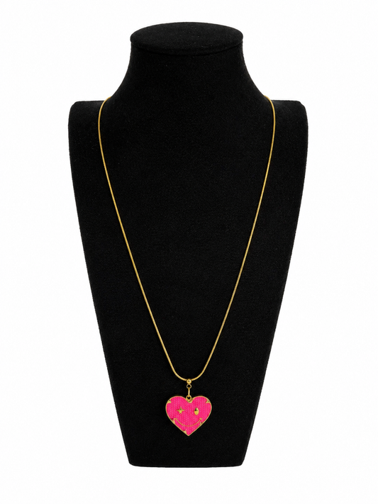 Ketting 80 cm met een hart