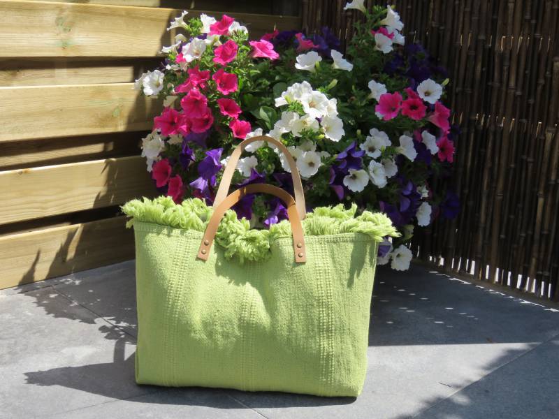 Hand/schouder/strandtas van canvas