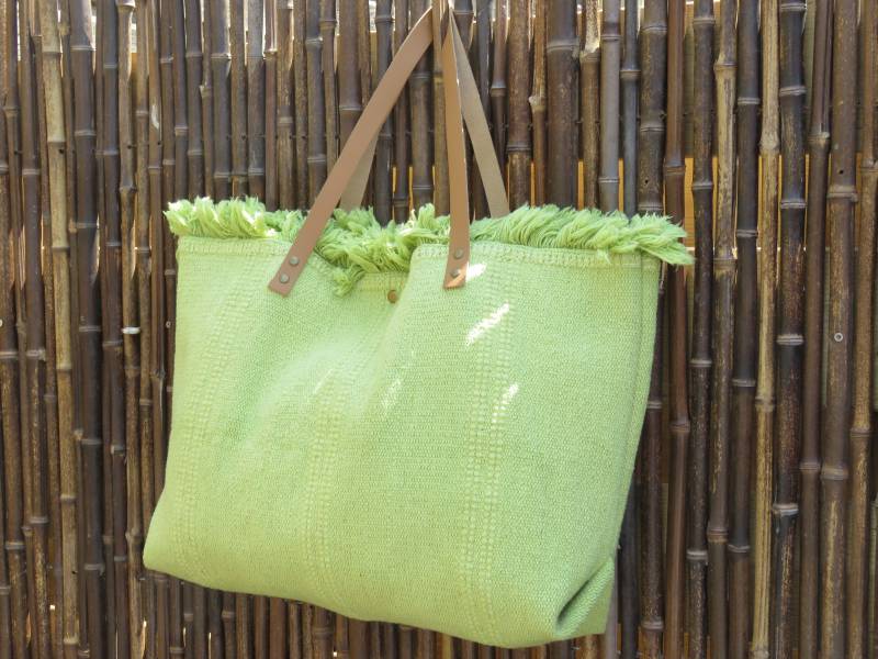 Hand/schouder/strandtas van canvas