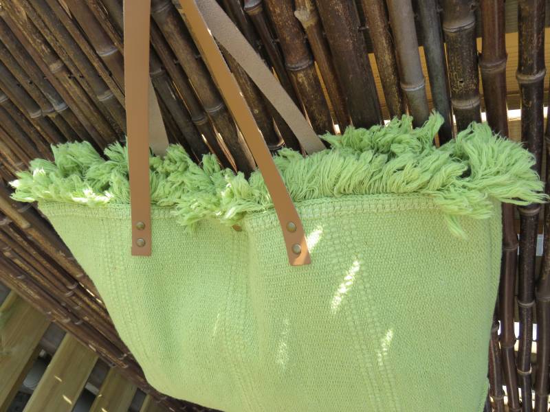 Hand/schouder/strandtas van canvas