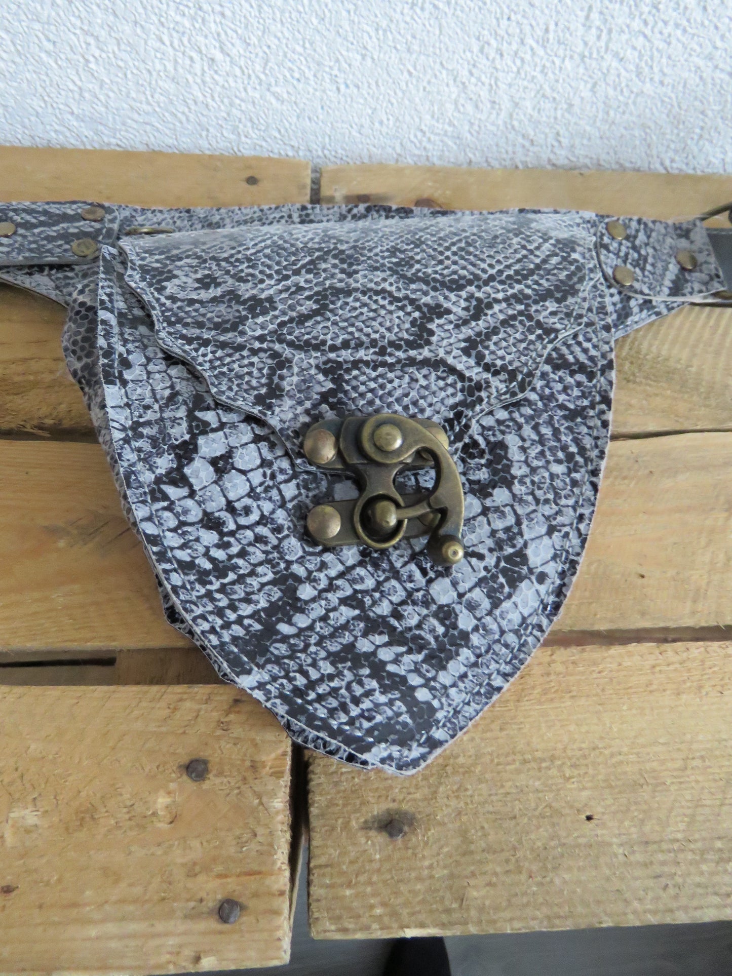 Lederen heuptasje (bohemian style)
