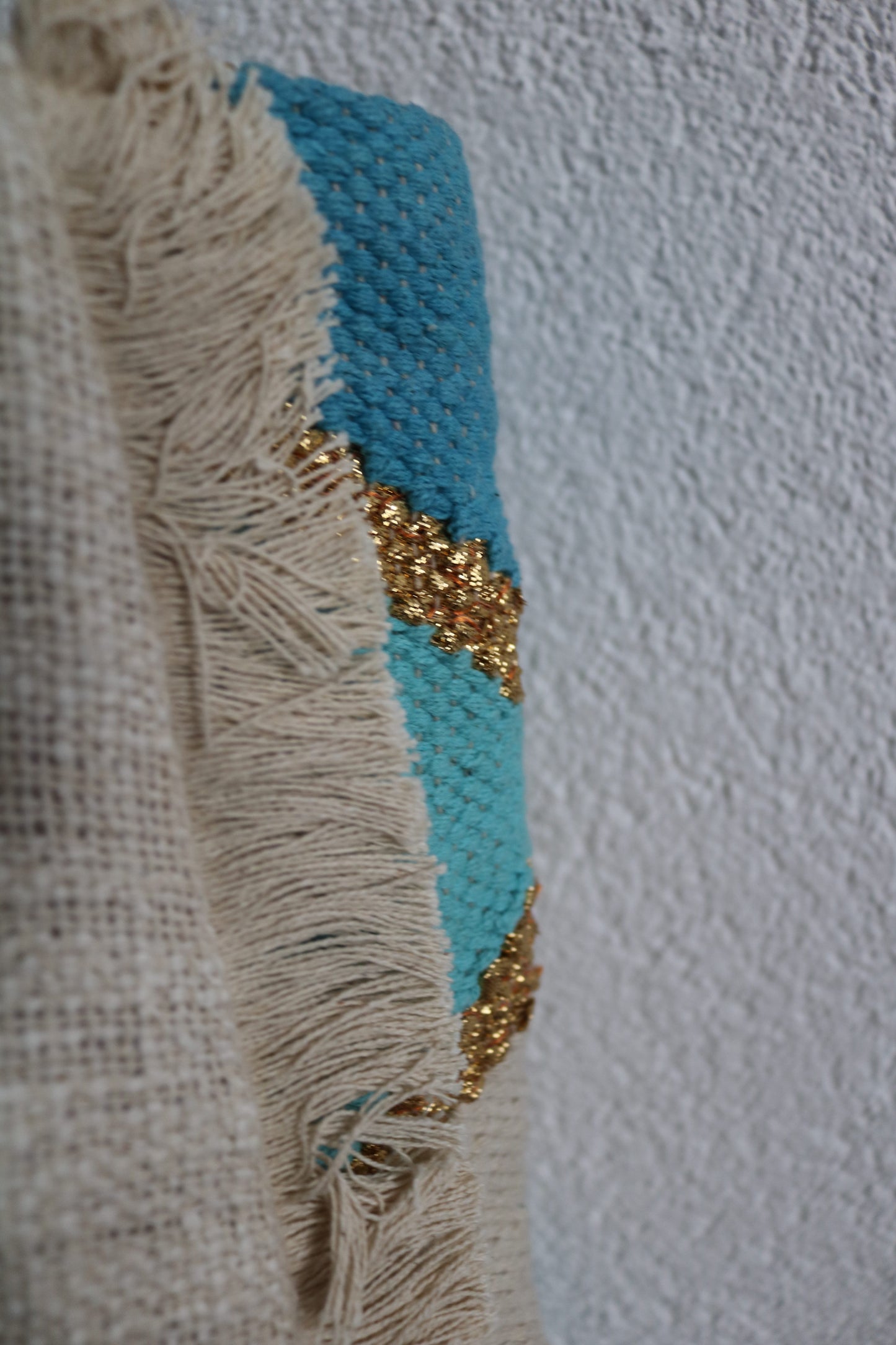 Strandtas (leer/canvas)