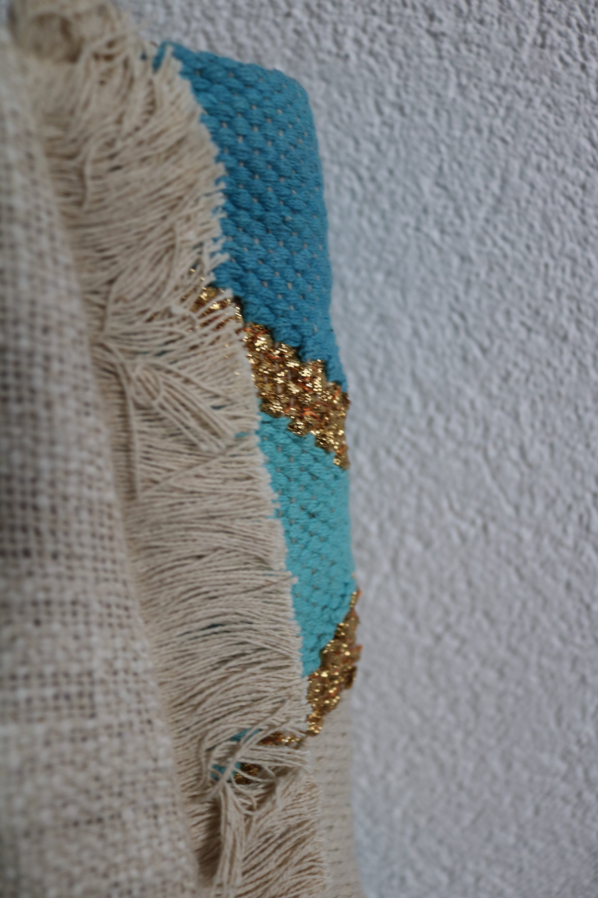 Strandtas (leer/canvas)