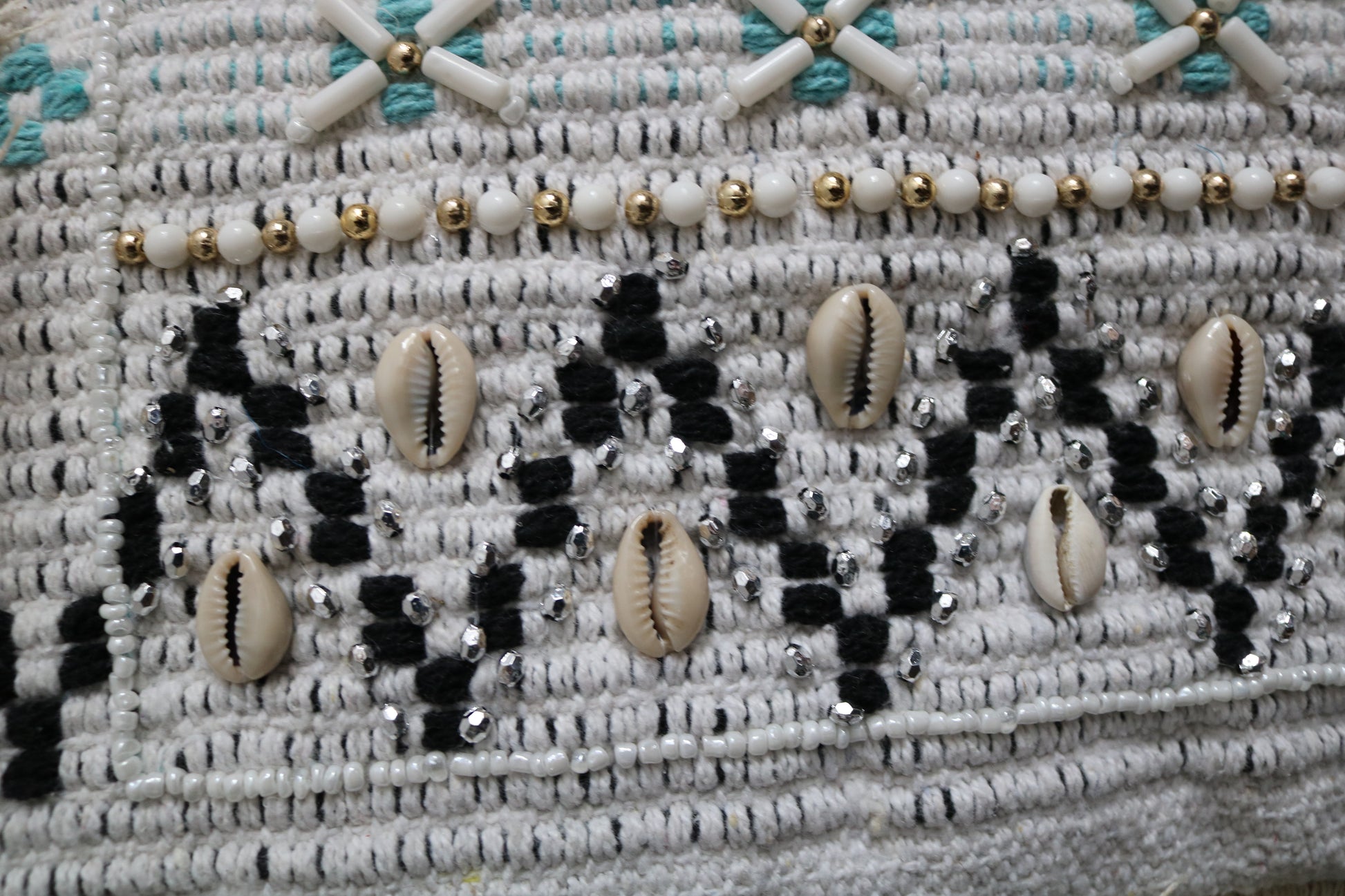 Strandtas (leer/canvas)