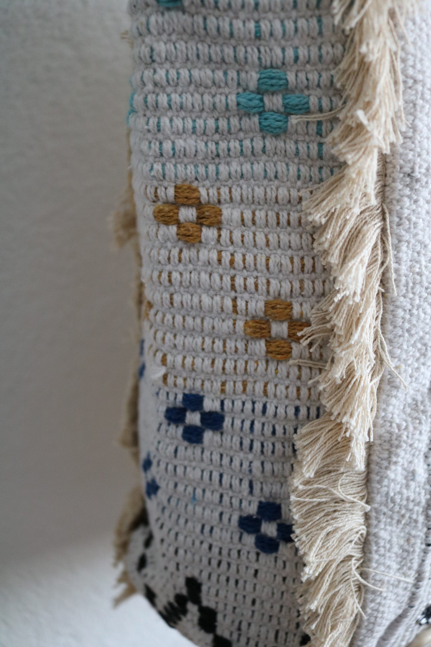 Strandtas (leer/canvas)