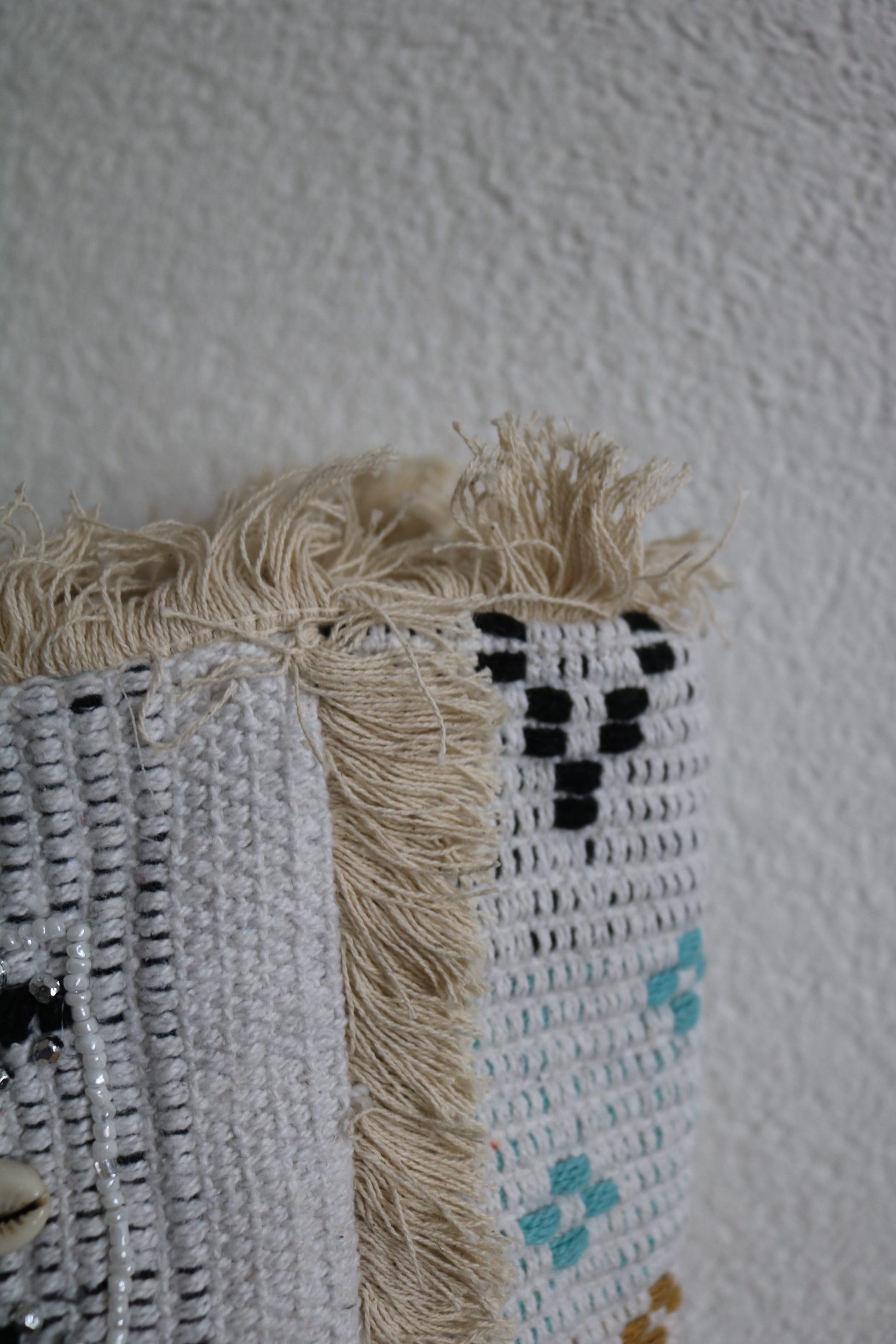 Strandtas (leer/canvas)