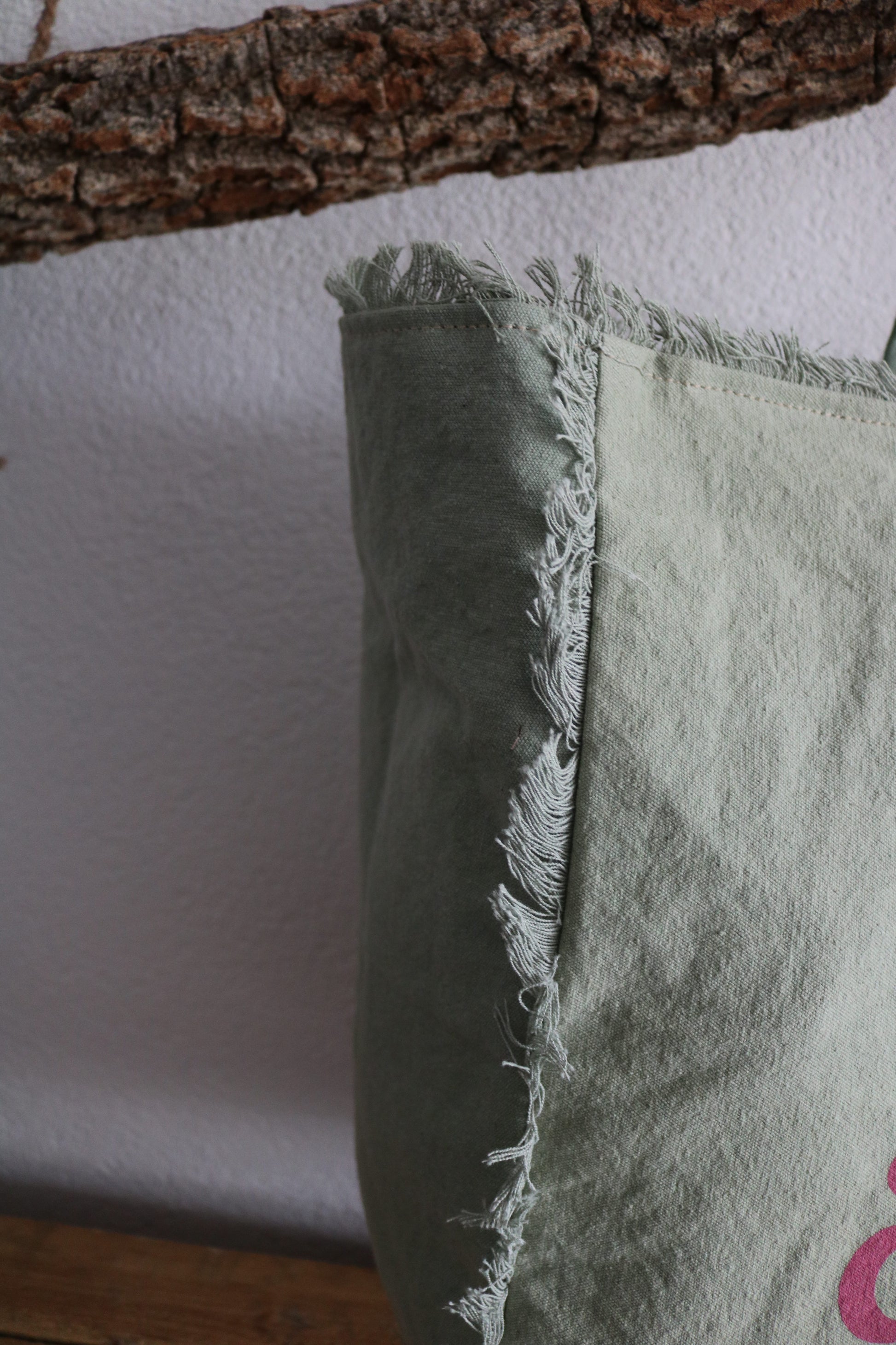 Strandtas (leer/canvas)