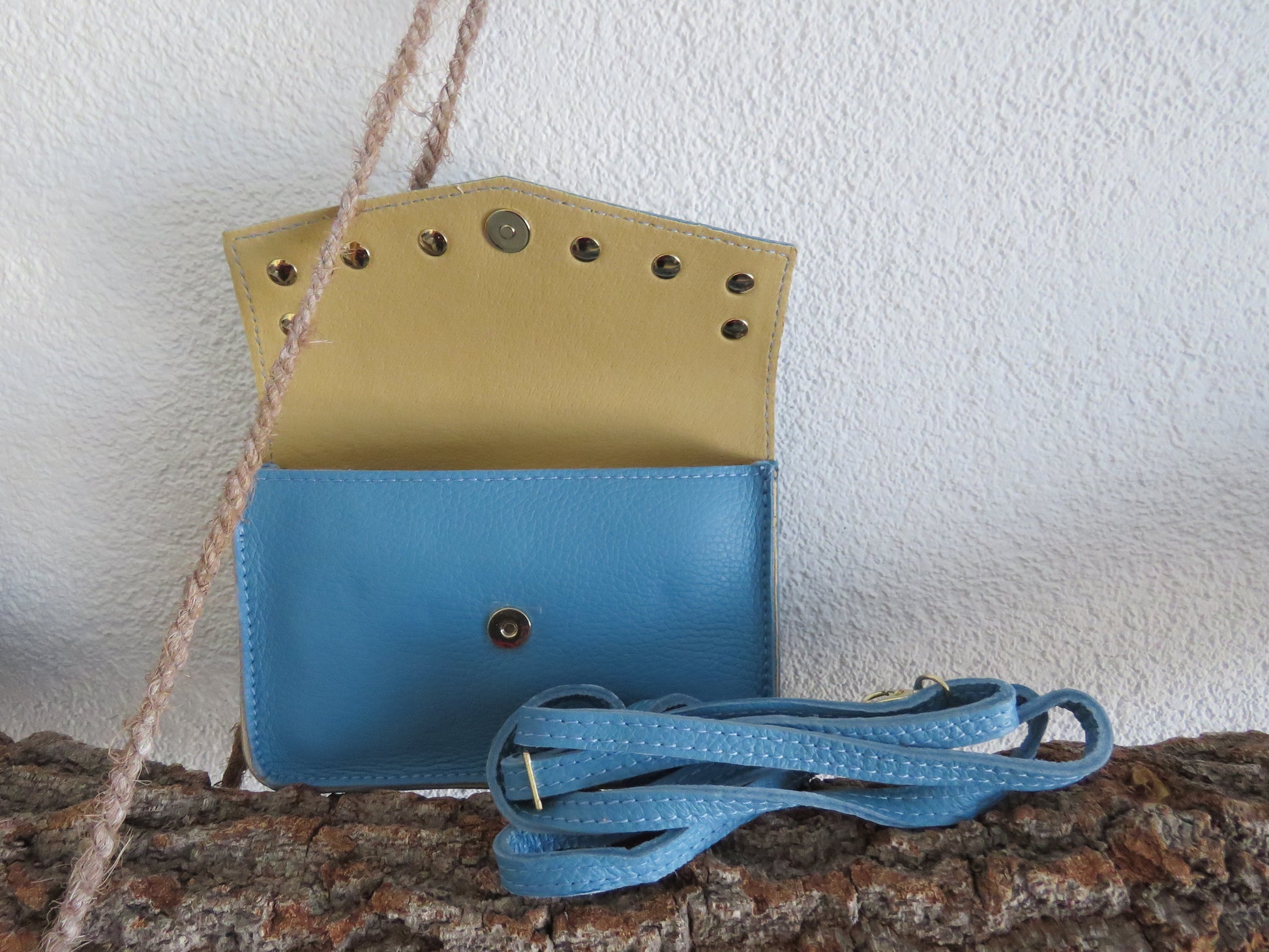 Leren crossbody tasje