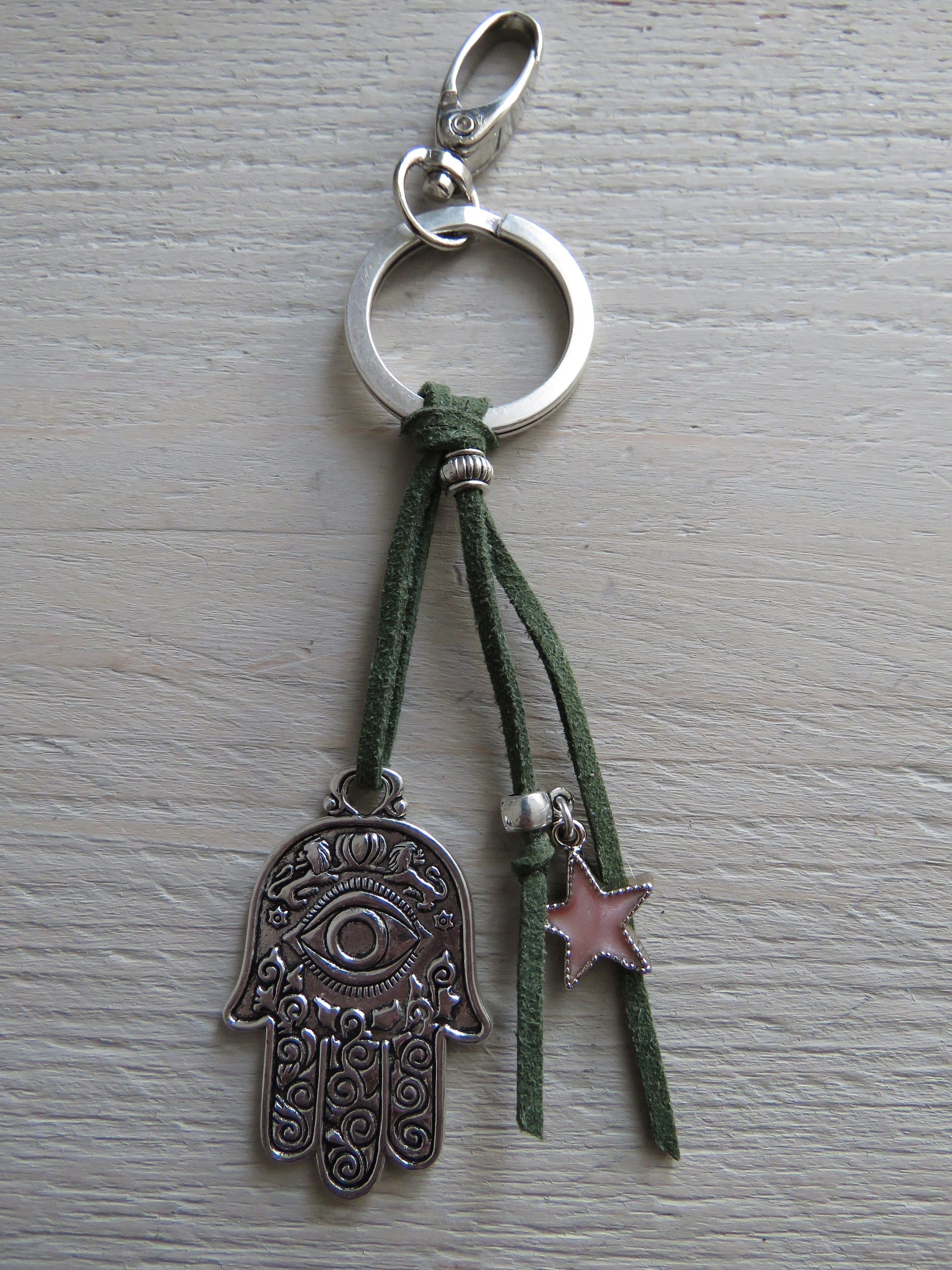 Sleutelhanger/tashanger (Hamsa hand)