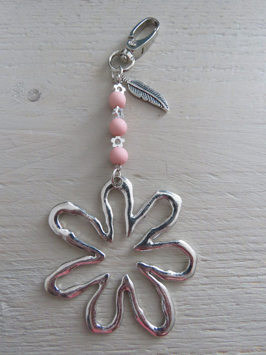 Gave sleutelhanger/tashanger Bloem
