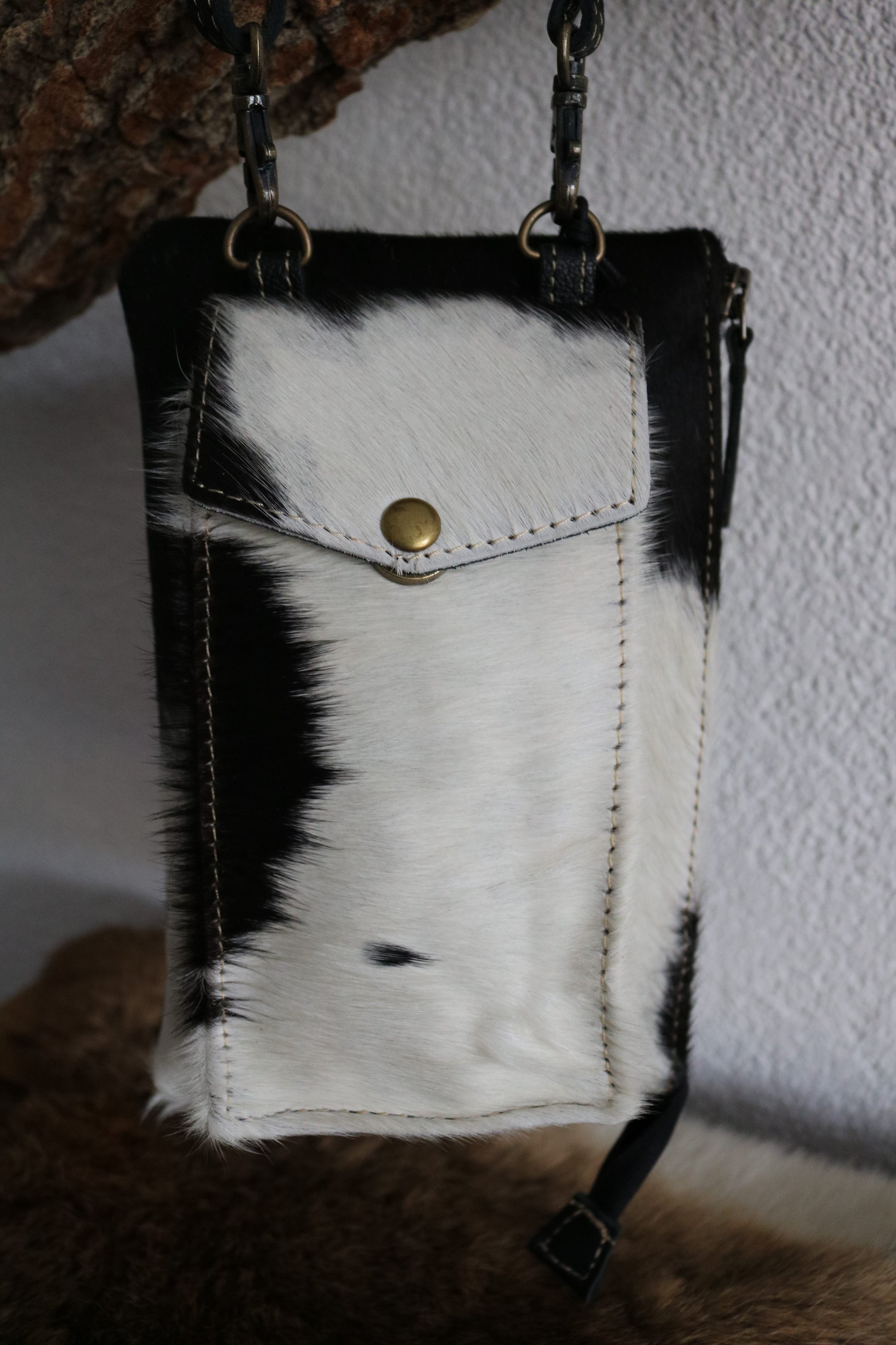 schouder-/crossbody tas (leer)