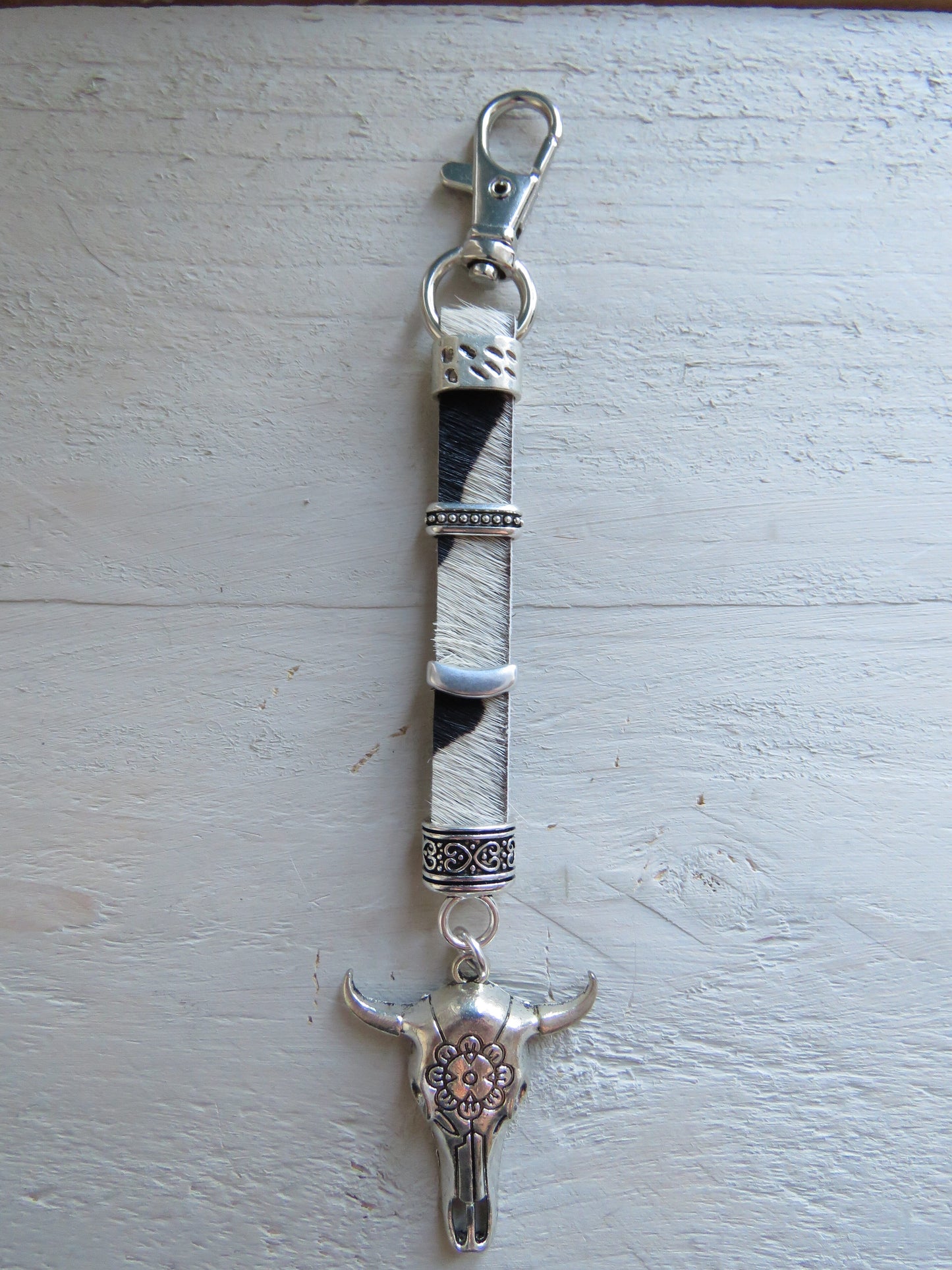 Sleutelhanger/tashanger van leer (Bull)