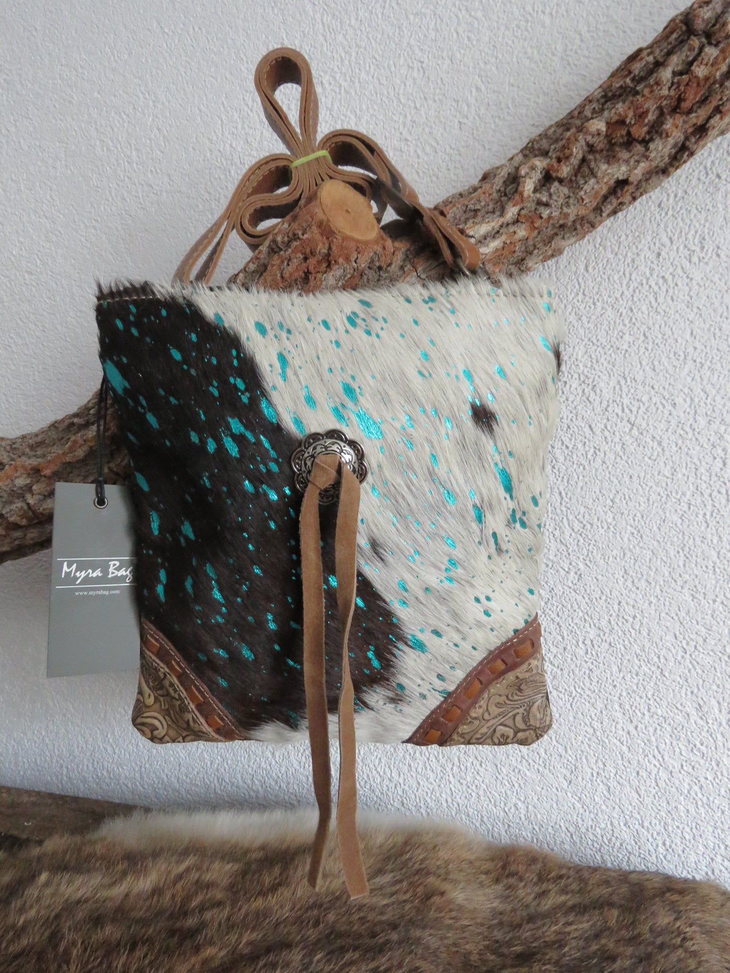 schoudertas van Myra Bag (leer)