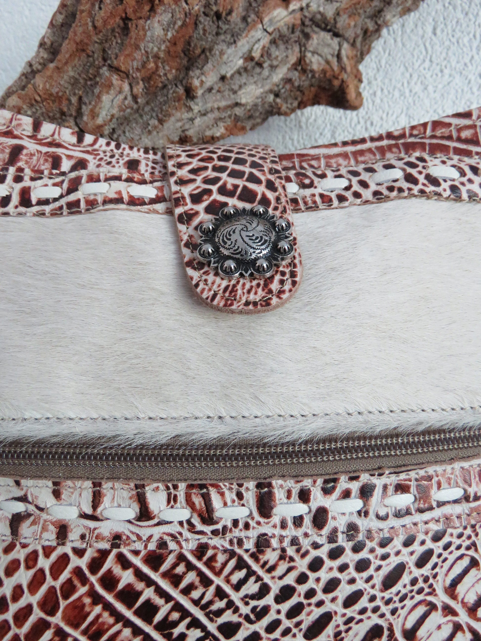 hand/schoudertas van Myra Bag (leer)