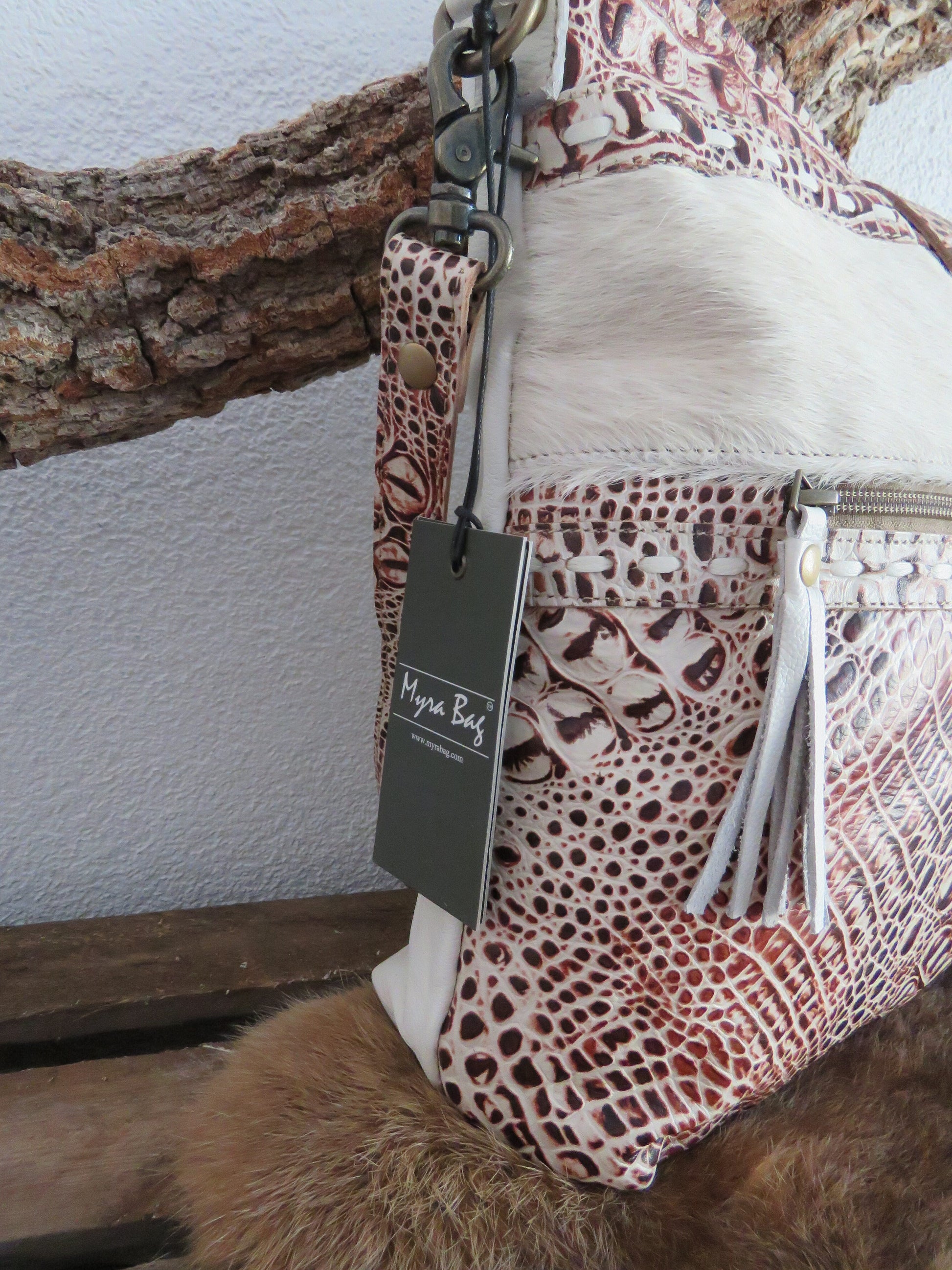 hand/schoudertas van Myra Bag (leer)