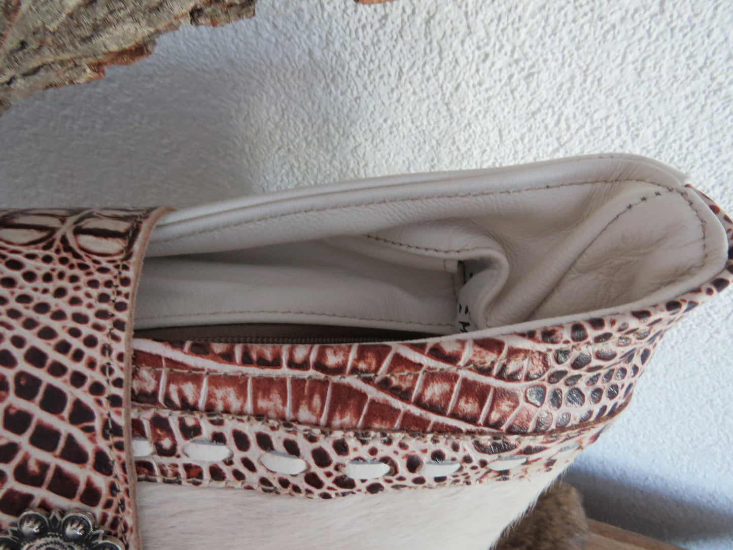 hand/schoudertas van Myra Bag (leer)