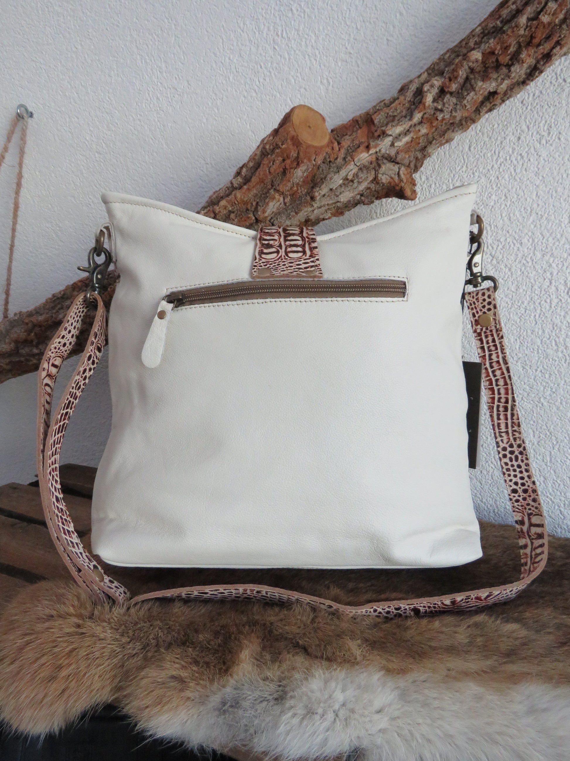 hand/schoudertas van Myra Bag (leer)