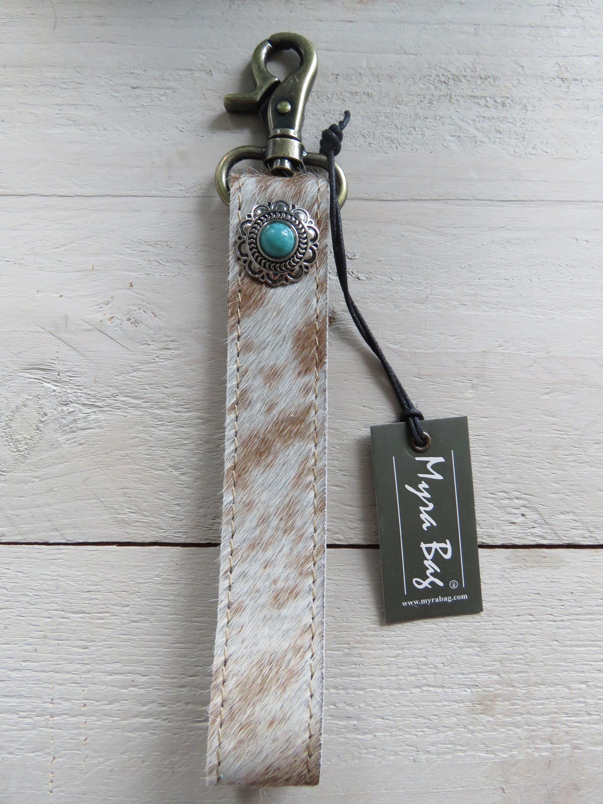 sleutel-/tashanger bohemian style (leer)