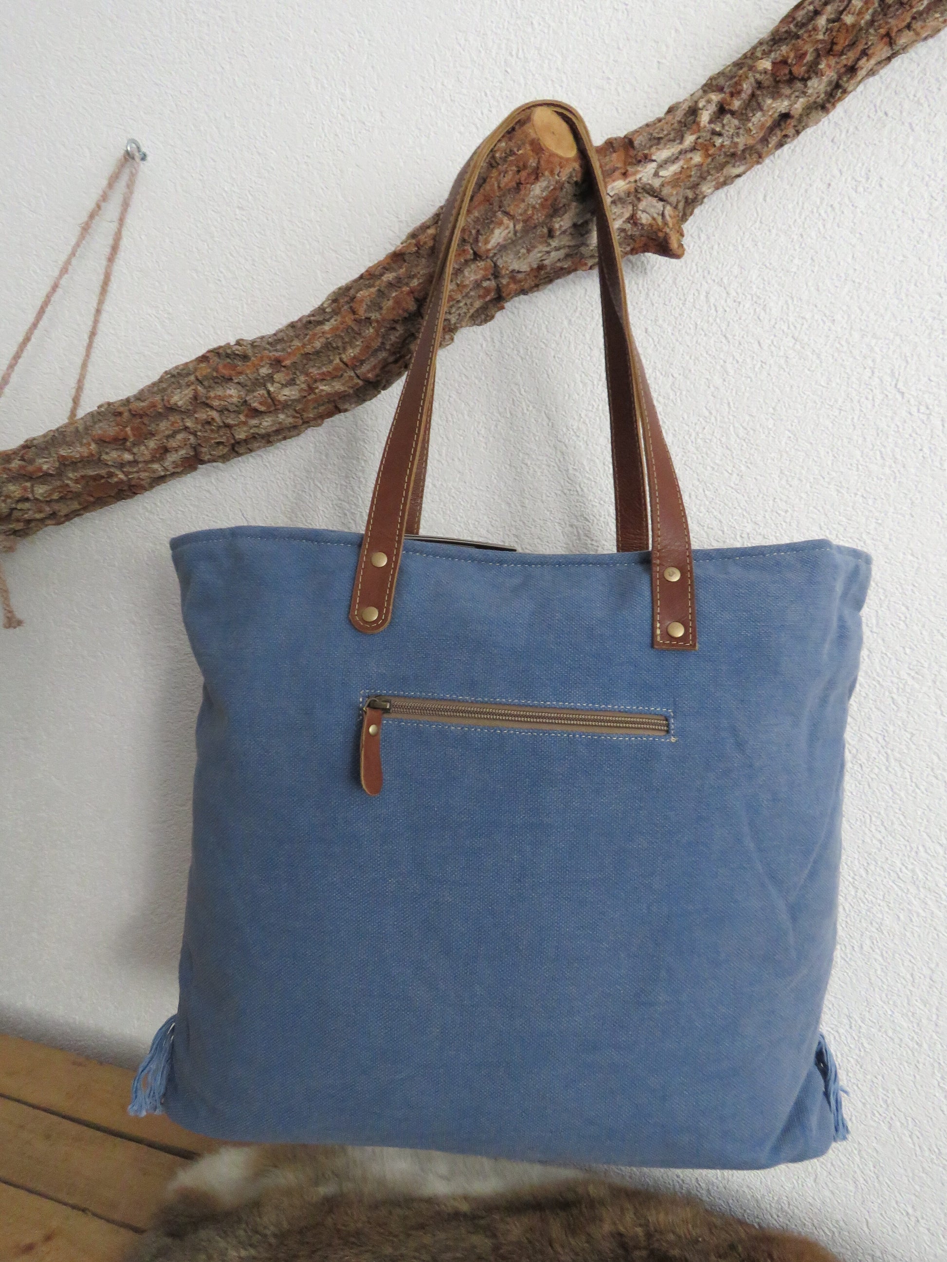 hand/schoudertas van Myra Bag (canvas/leer)