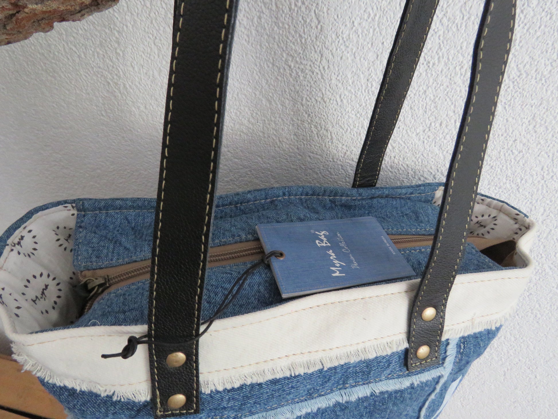 hand/schoudertas van Myra Bag (canvas/leer)