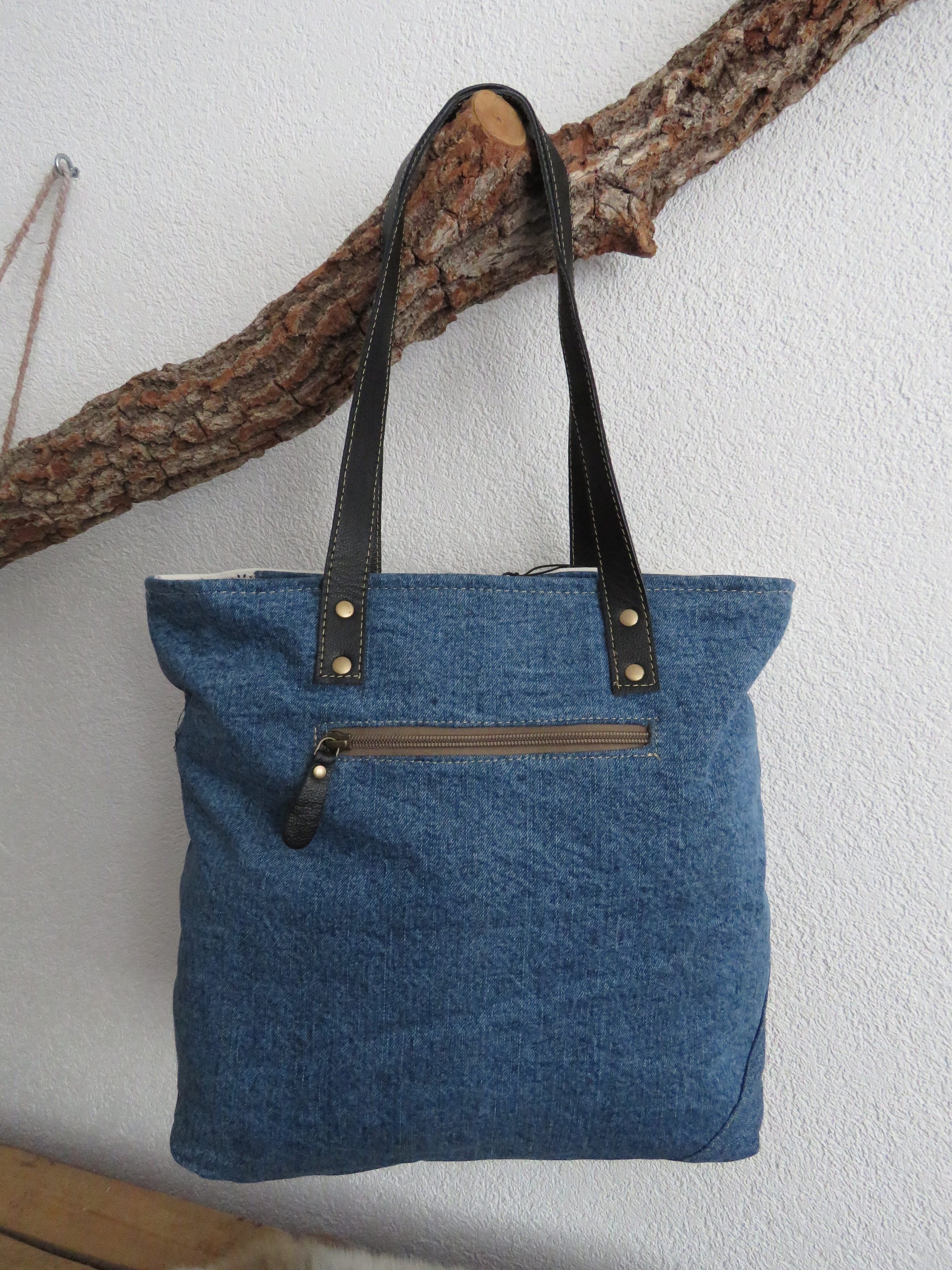 hand/schoudertas van Myra Bag (canvas/leer)