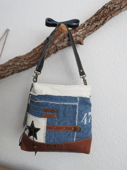 hand/schoudertas van Myra Bag (canvas/leer)