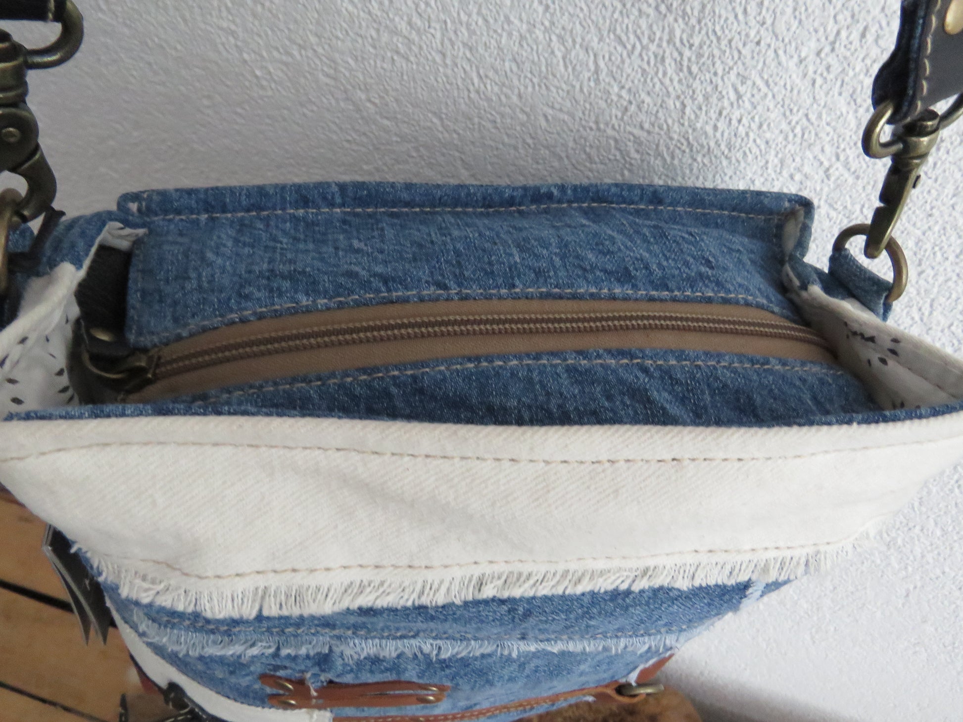 hand/schoudertas van Myra Bag (canvas/leer)