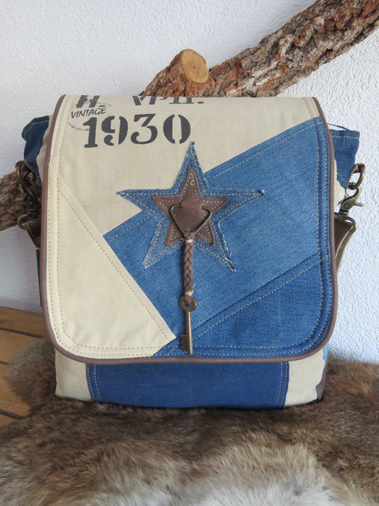 hand/schoudertas van Myra Bag (canvas/leer)