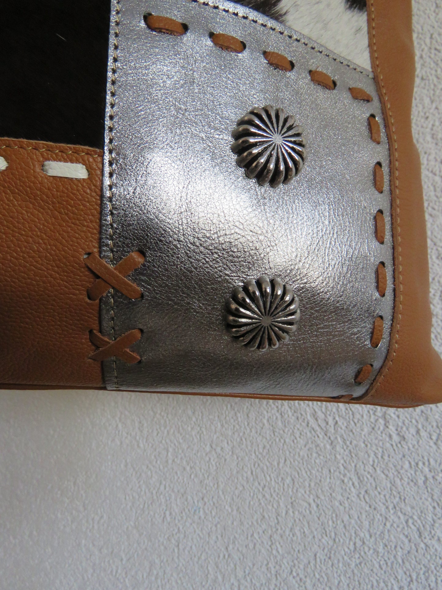 hand/schoudertas van Myra Bag (canvas en leer)