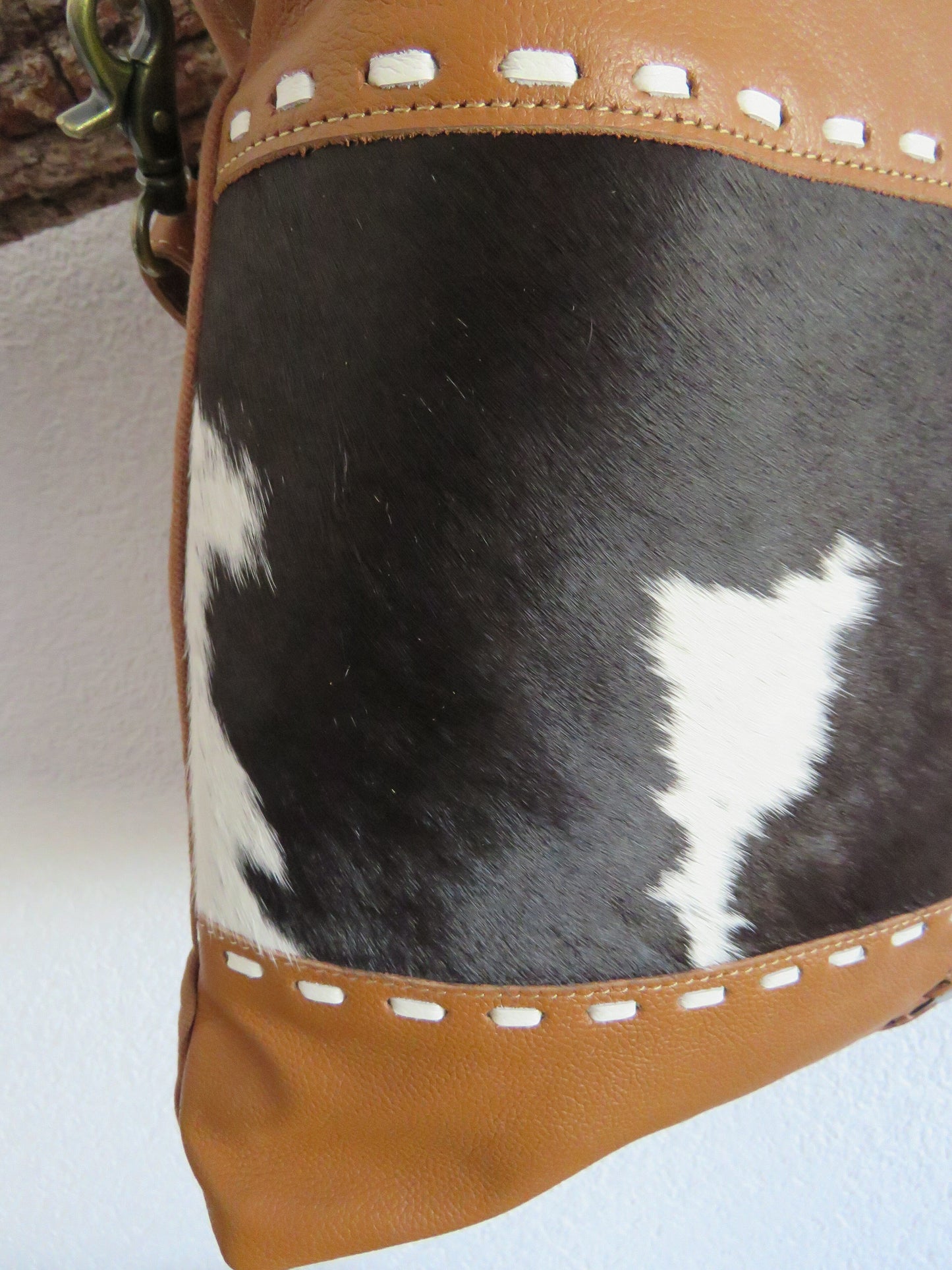 hand/schoudertas van Myra Bag (canvas en leer)