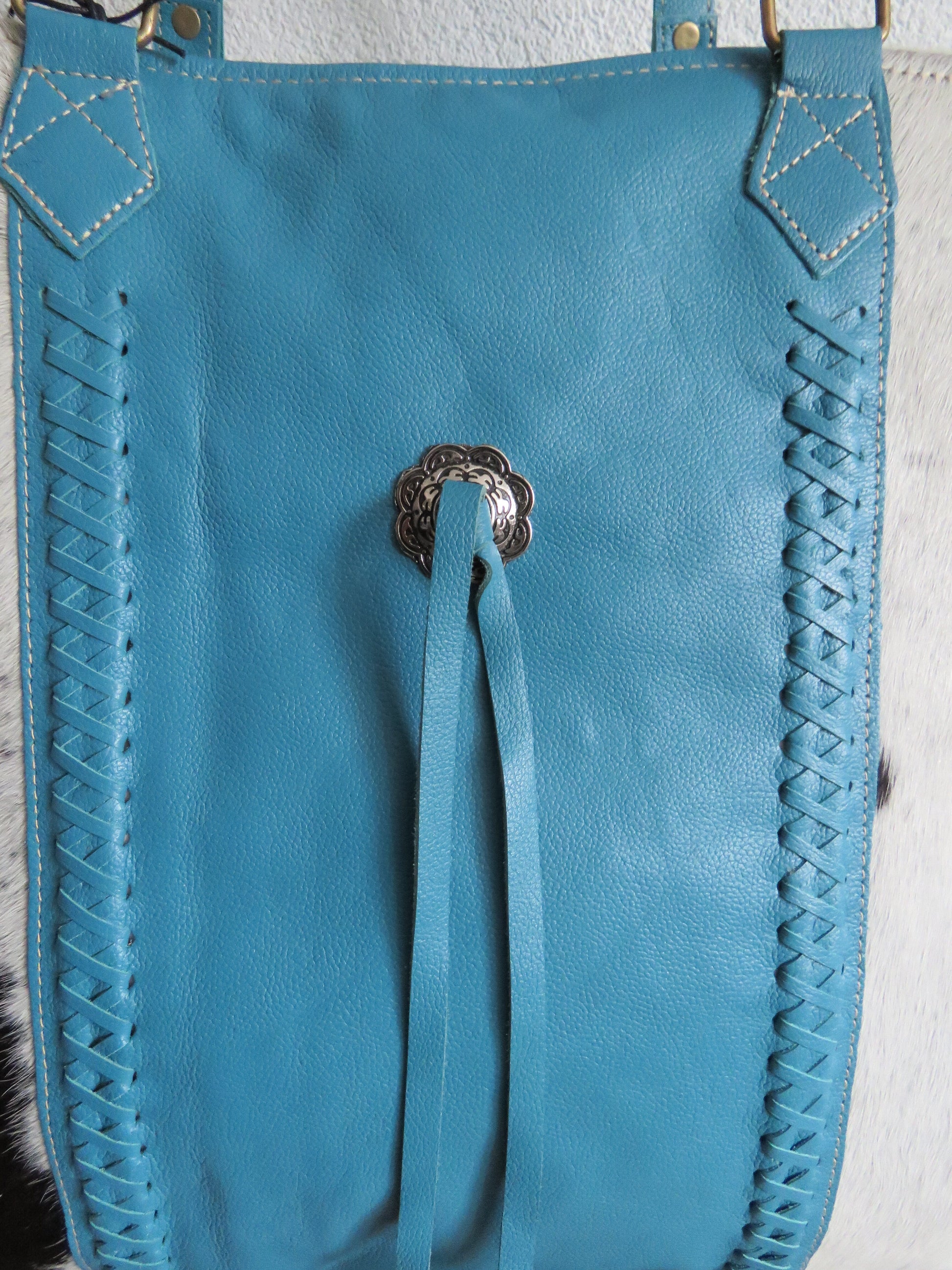 schoudertas/strandtas XXL tas van canvas en leer