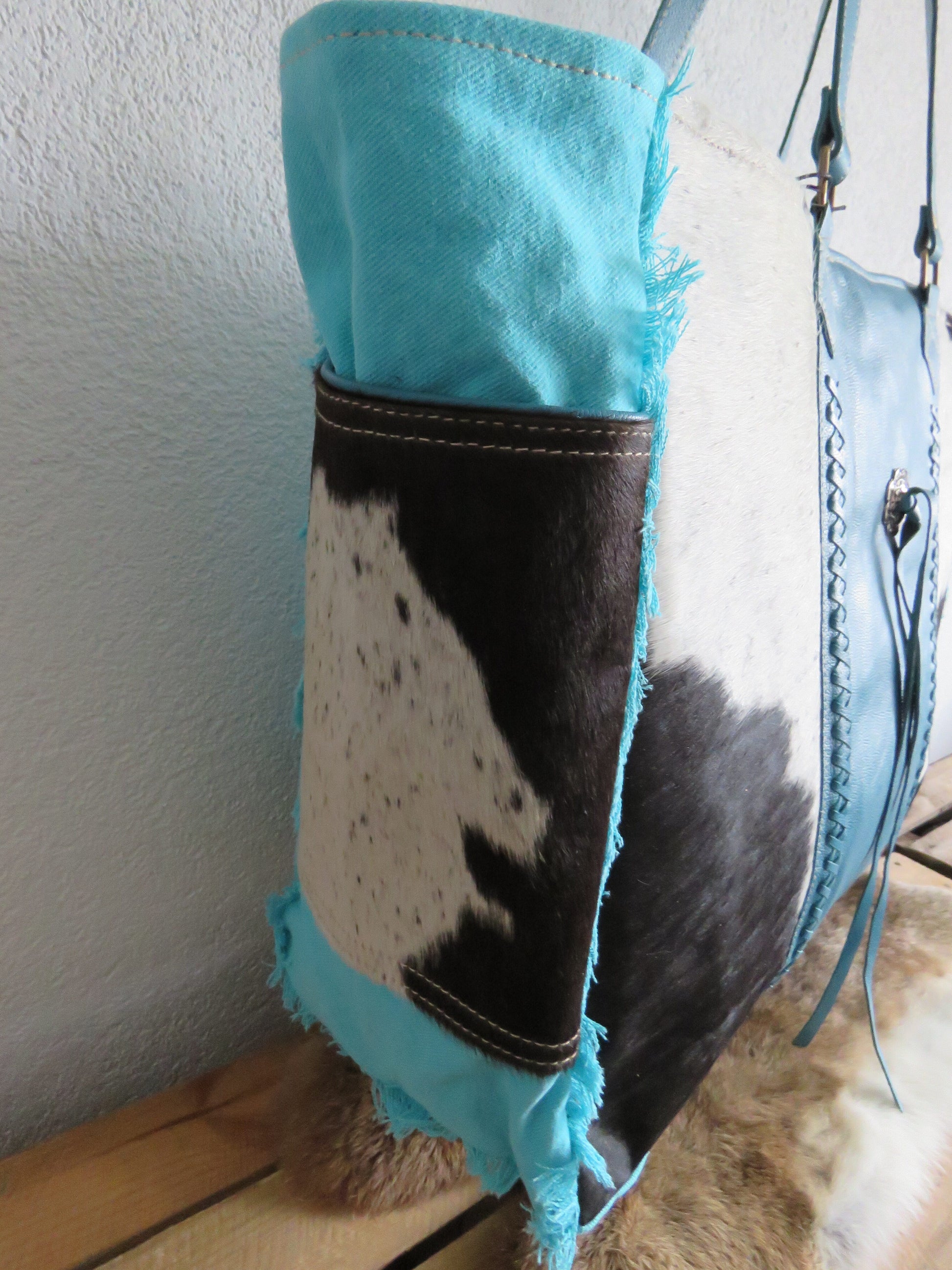schoudertas/strandtas XXL tas van canvas en leer
