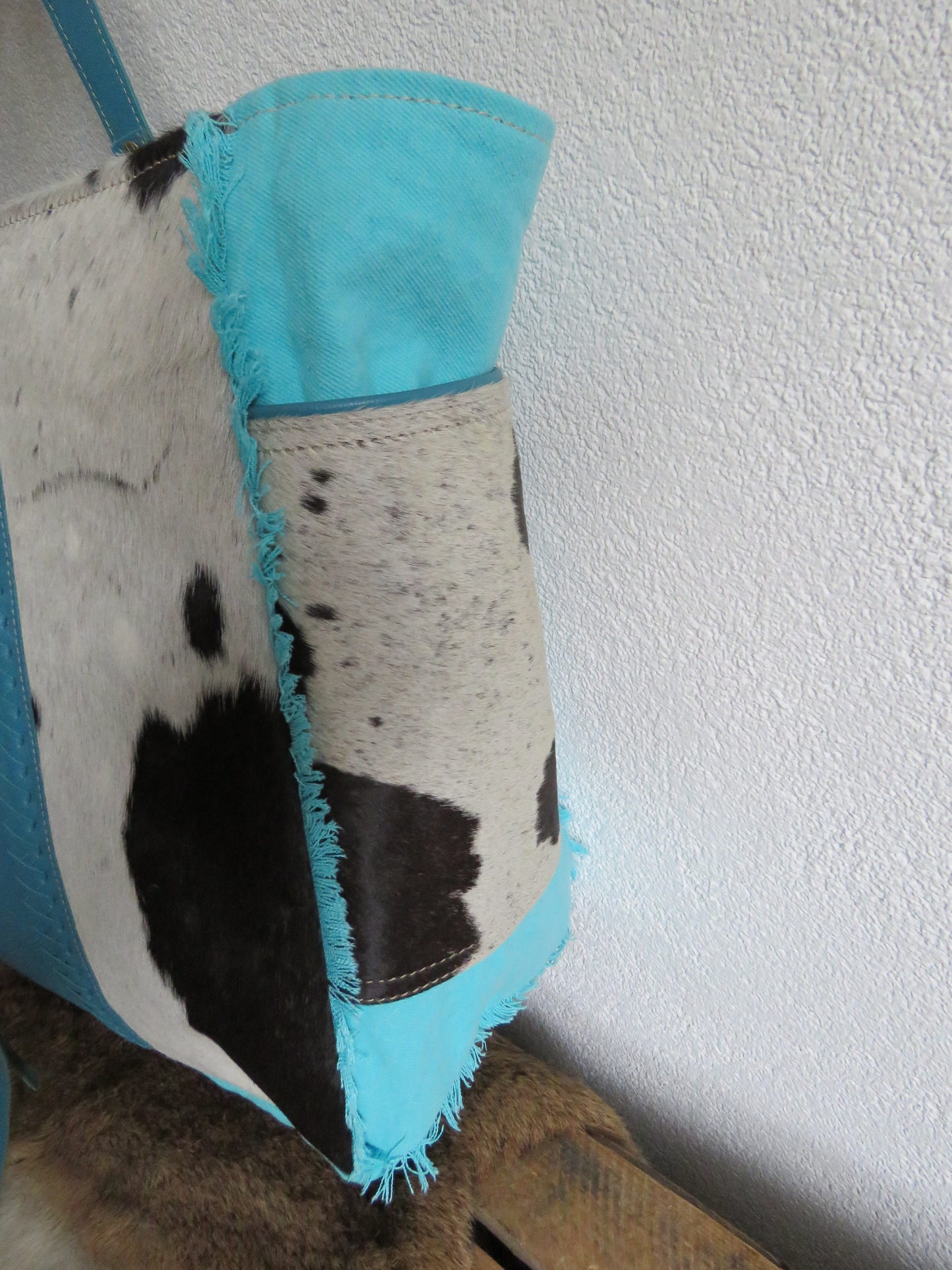 schoudertas/strandtas XXL tas van canvas en leer