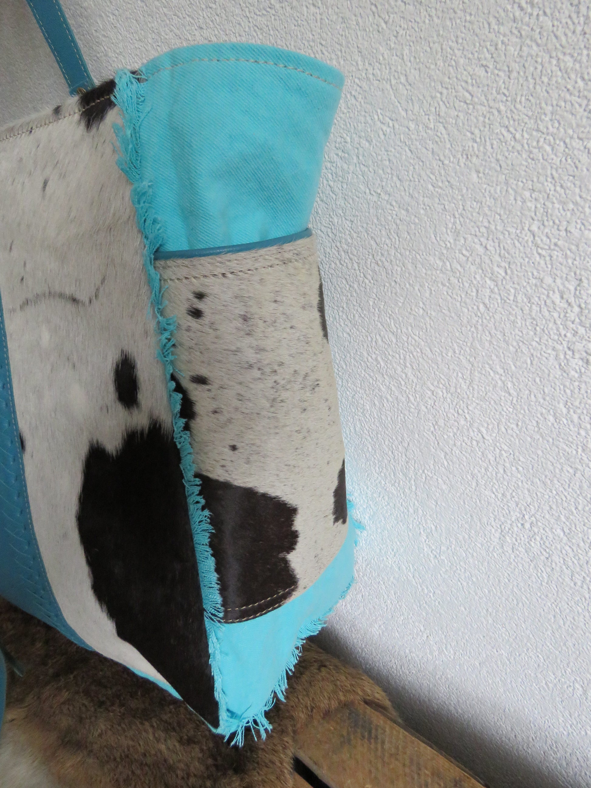 schoudertas/strandtas XXL tas van canvas en leer