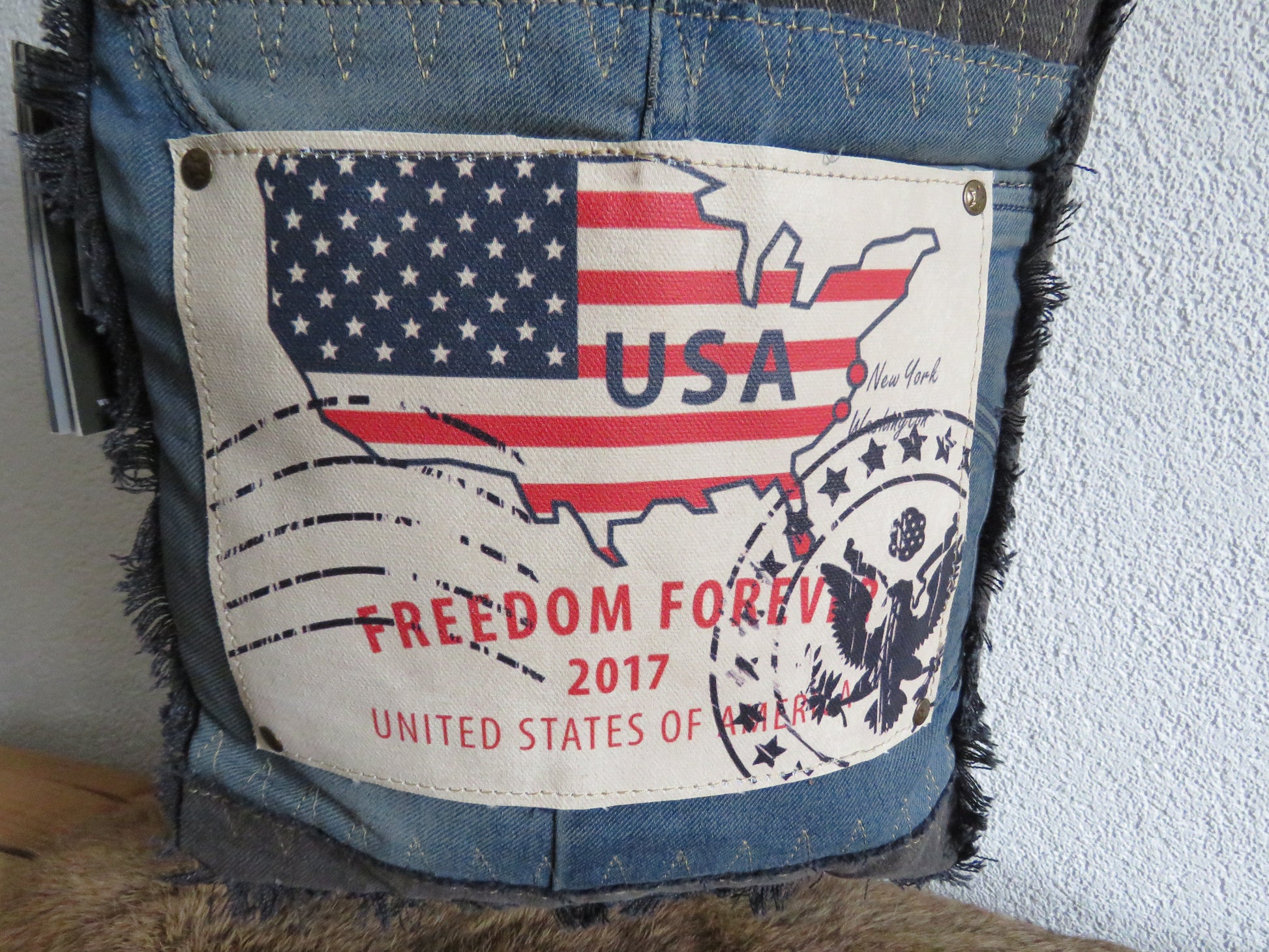hand/schoudertas van Myra Bag (canvas en leer)