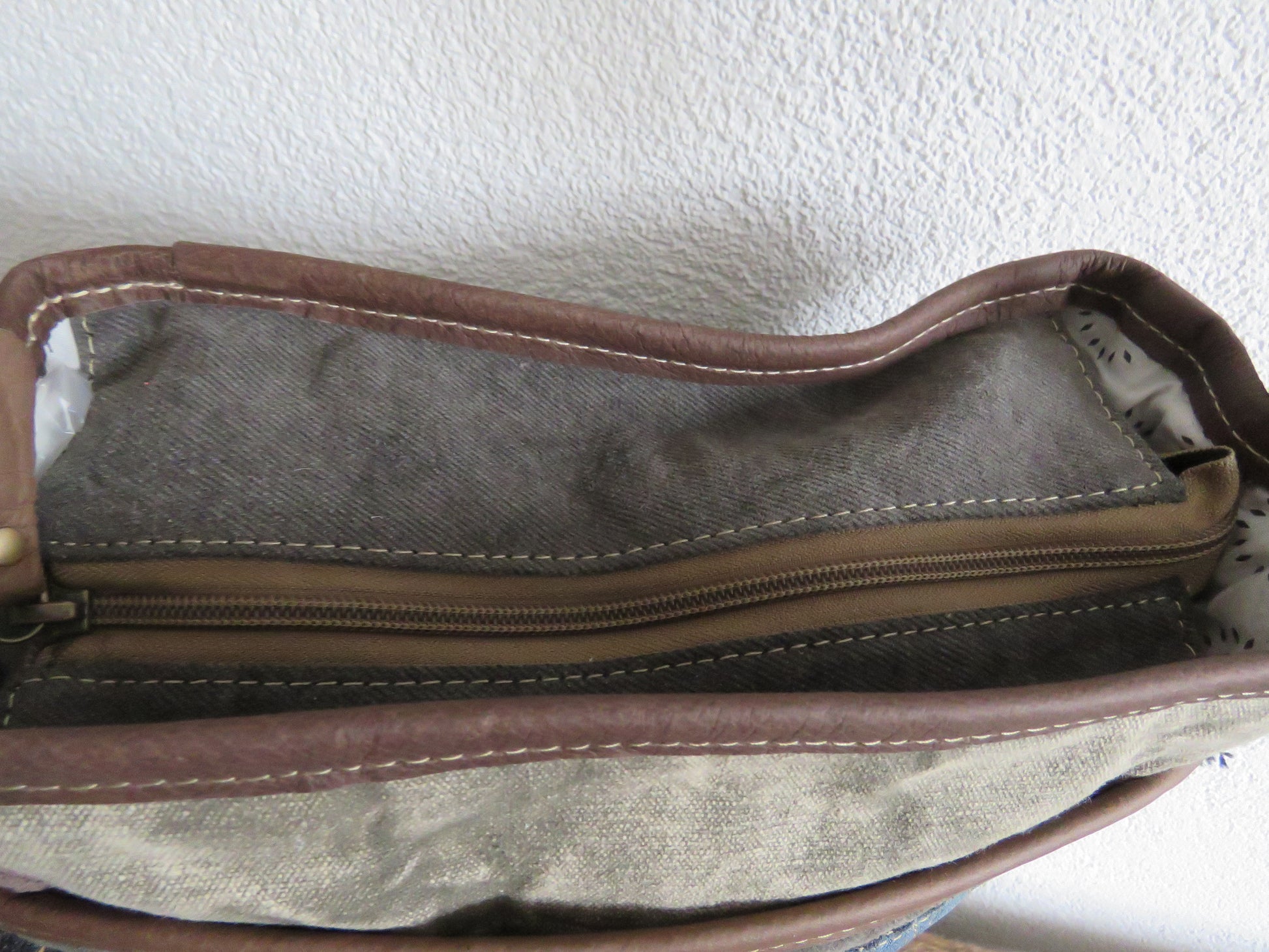 hand/schoudertas van Myra Bag (canvas en leer)