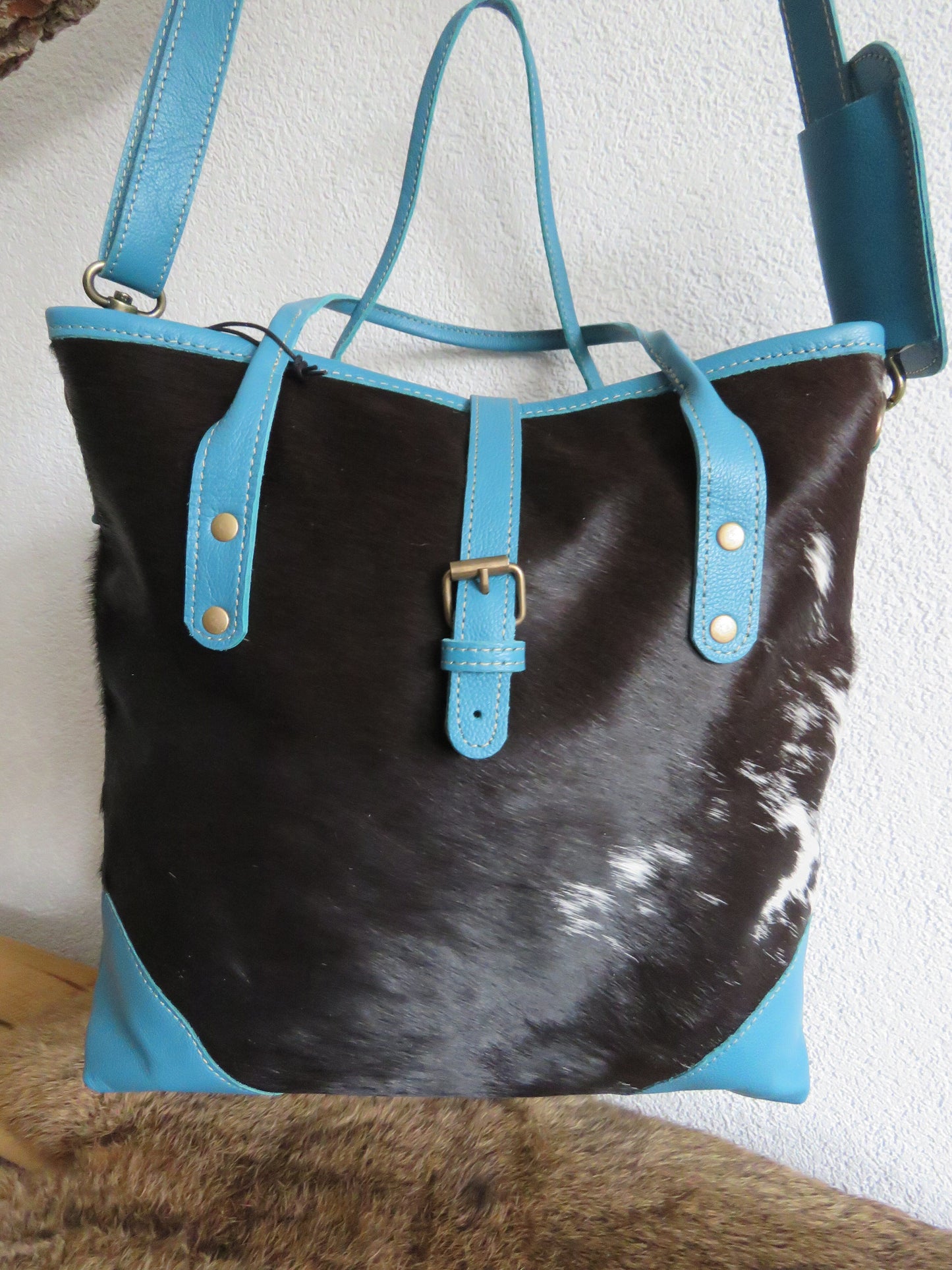 hand/schoudertas van Myra Bag (canvas en leer)