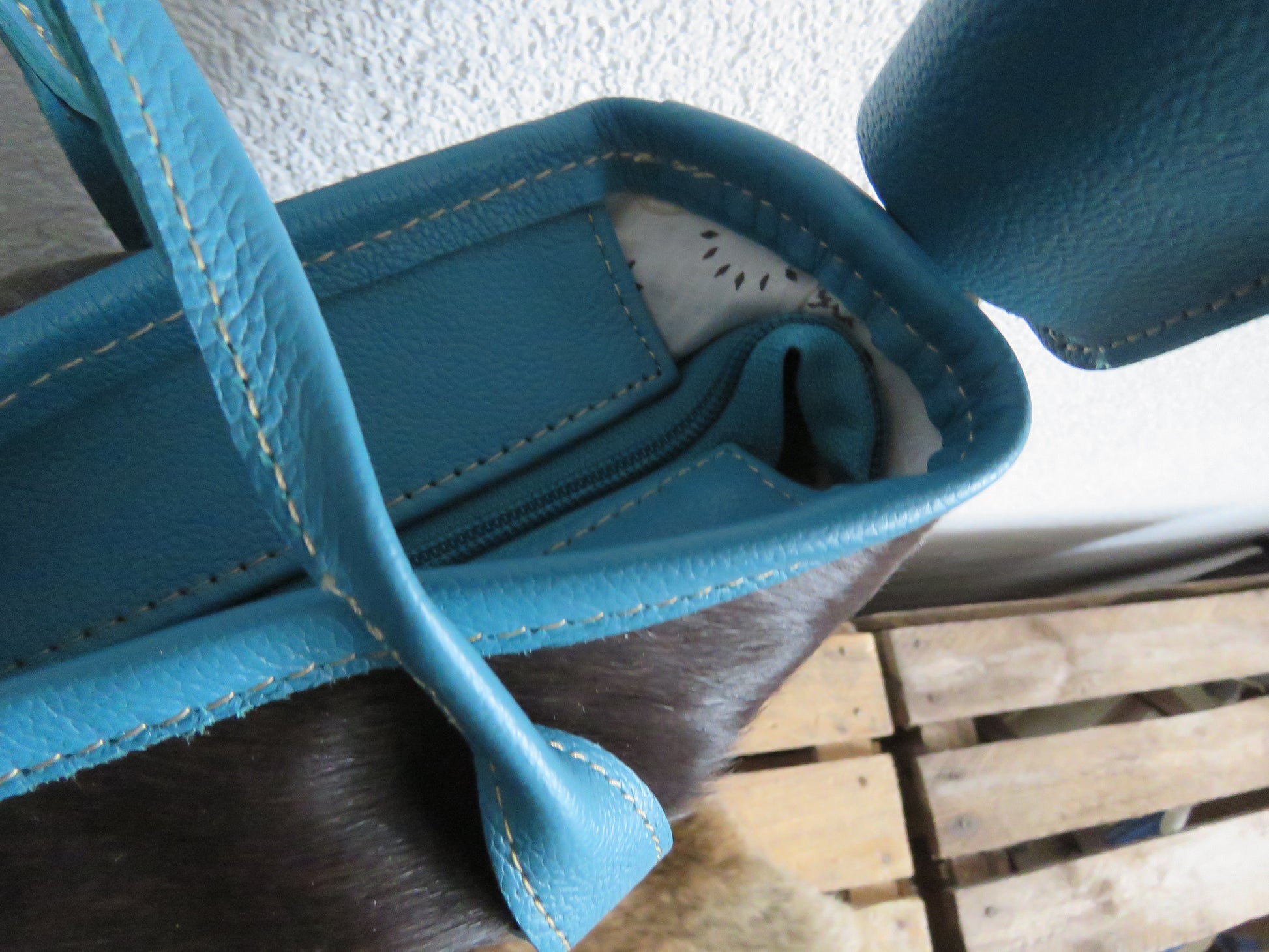 hand/schoudertas van Myra Bag (canvas en leer)