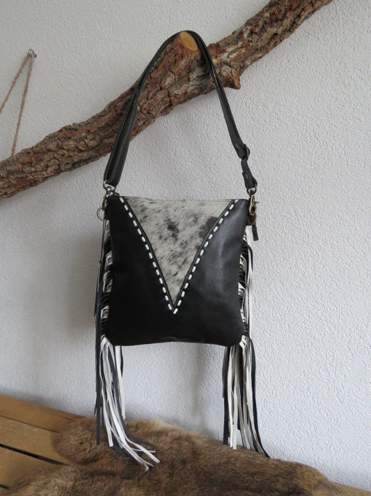hand/schoudertas van Myra Bag (leer)