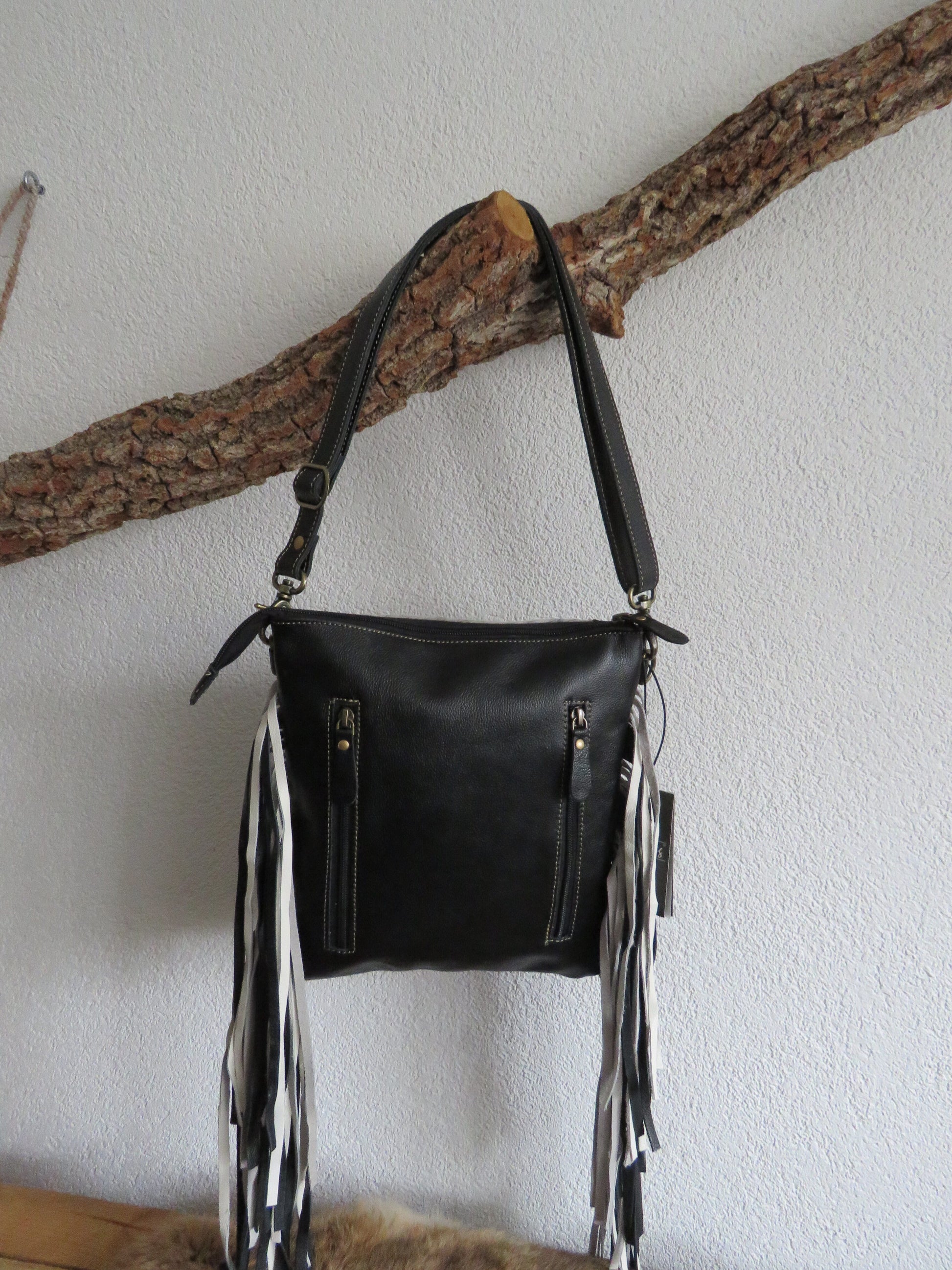 hand/schoudertas van Myra Bag (leer)