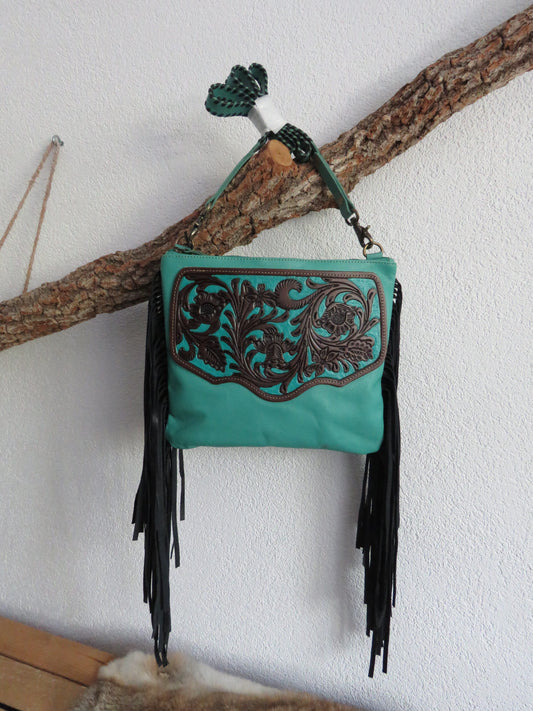 hand/schoudertas van Myra Bag (leer)